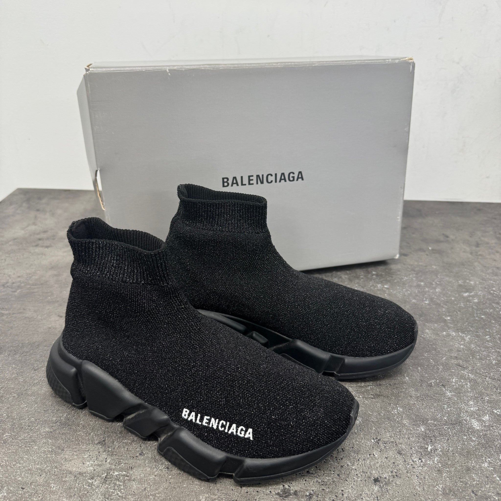 Women's Speed Sock High Trainers Black Size EU 36 / UK 3
