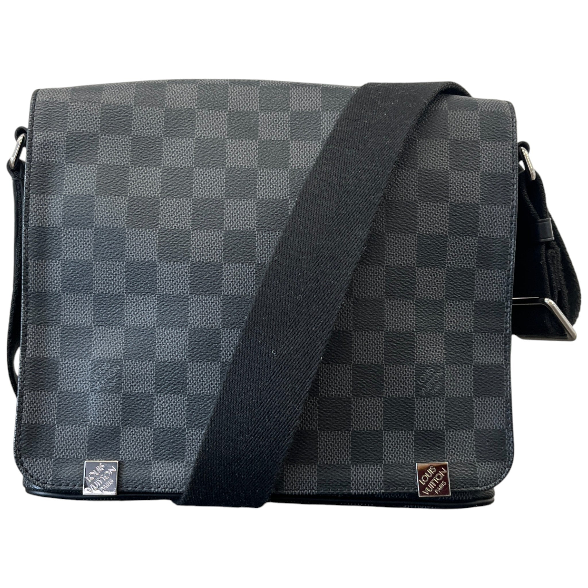 Men's Damier Graphite District Pm Messenger Bag Black