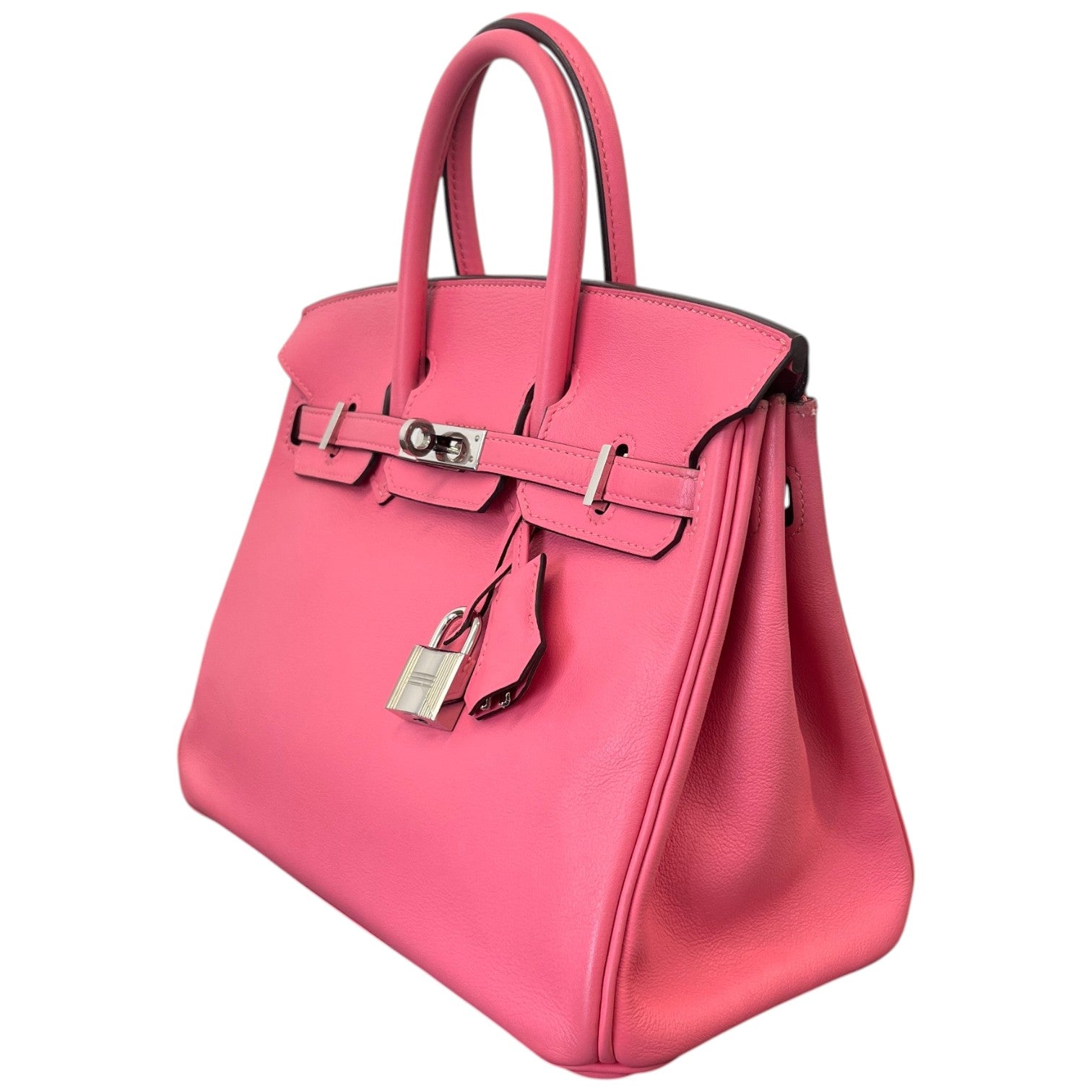 Women's Birkin 25 Rose Azalee Swift Palladium Hardware Bag Pink
