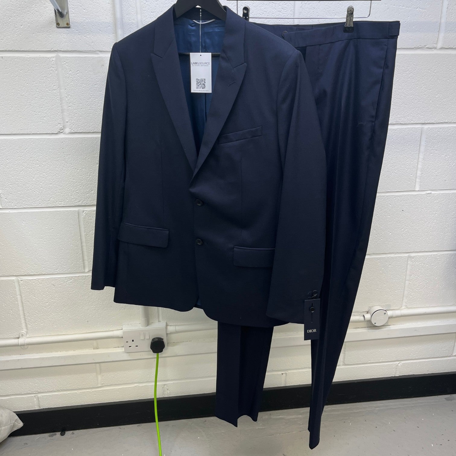 Men's Logo Patch Suit Navy Size 52R