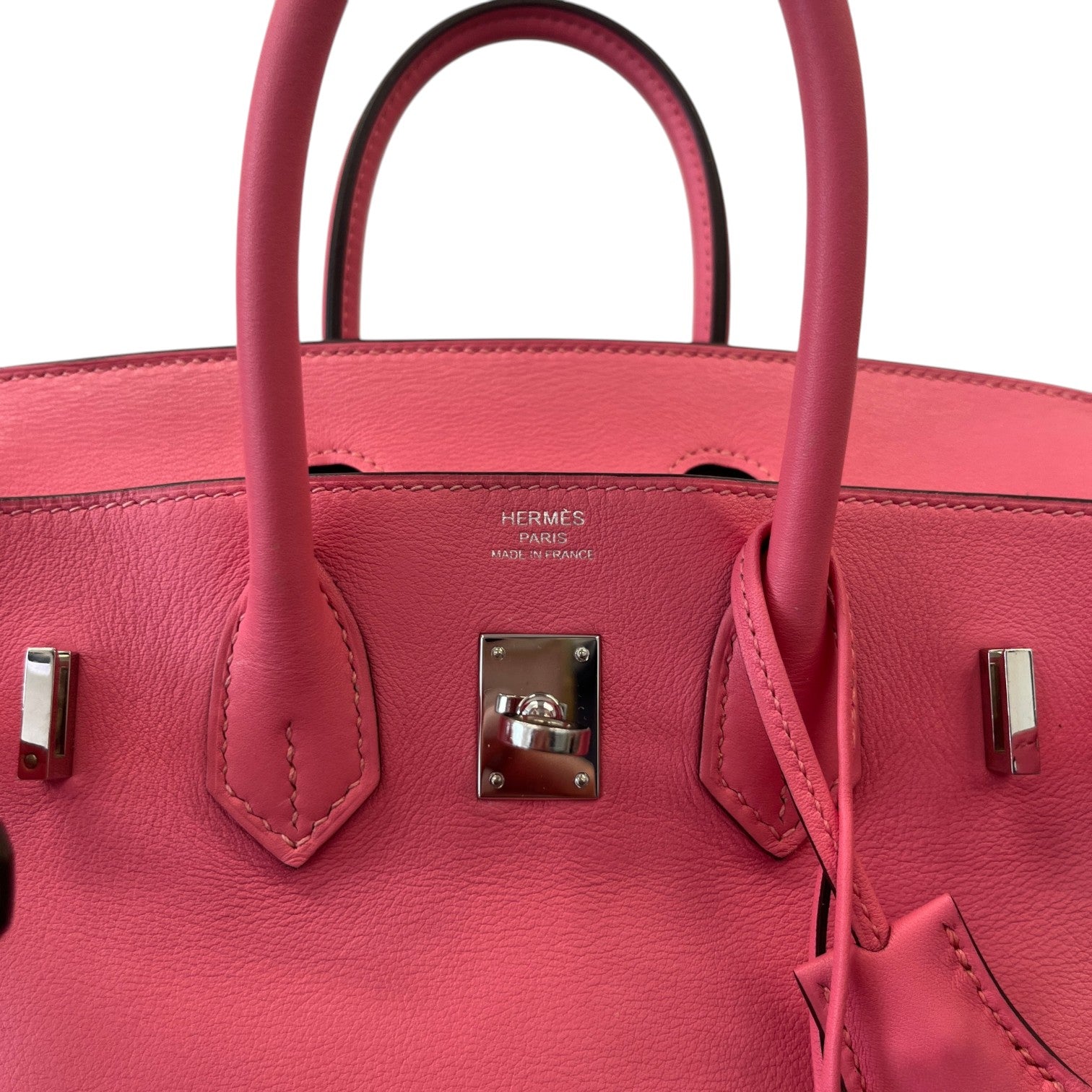 Women's Birkin 25 Rose Azalee Swift Palladium Hardware Bag Pink