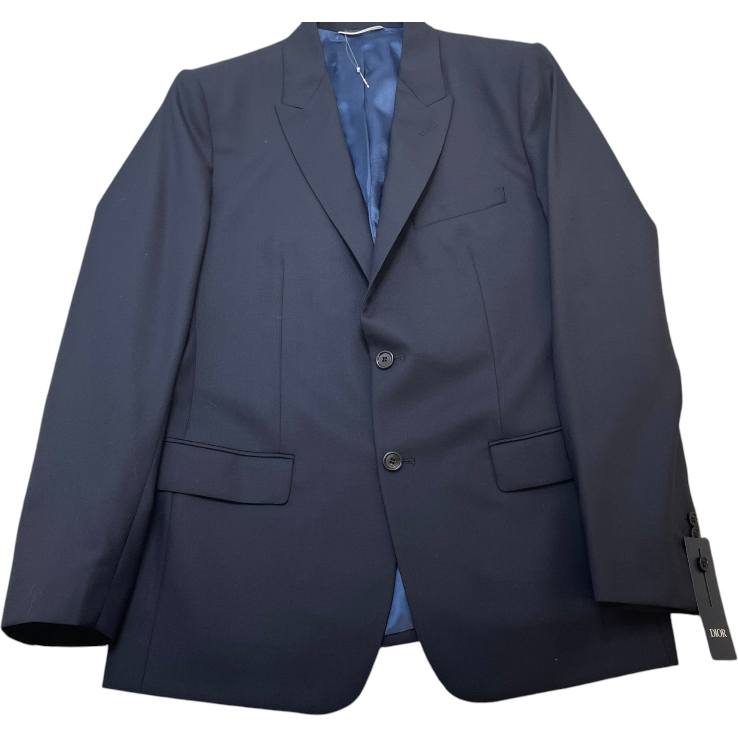 Men's Logo Patch Suit Navy Size 52R