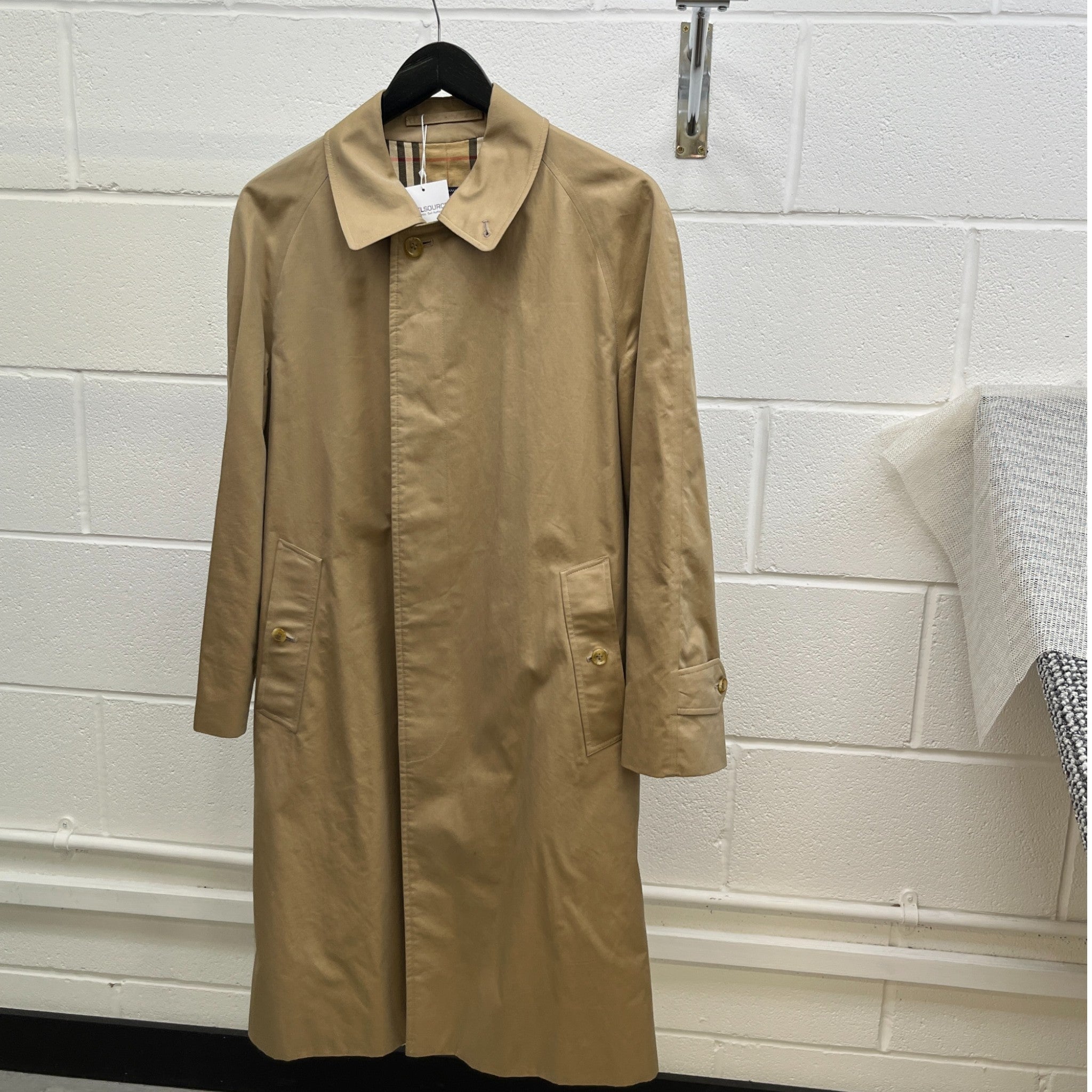 Men's Vintage Trench Jacket Tan Size M