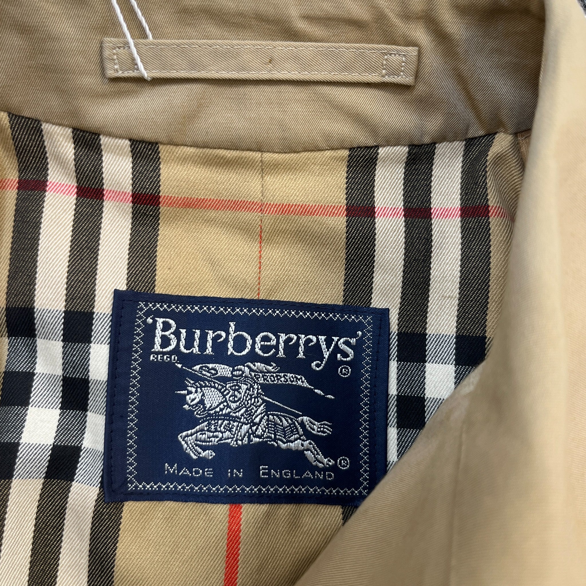 Men's Vintage Trench Jacket Tan Size M