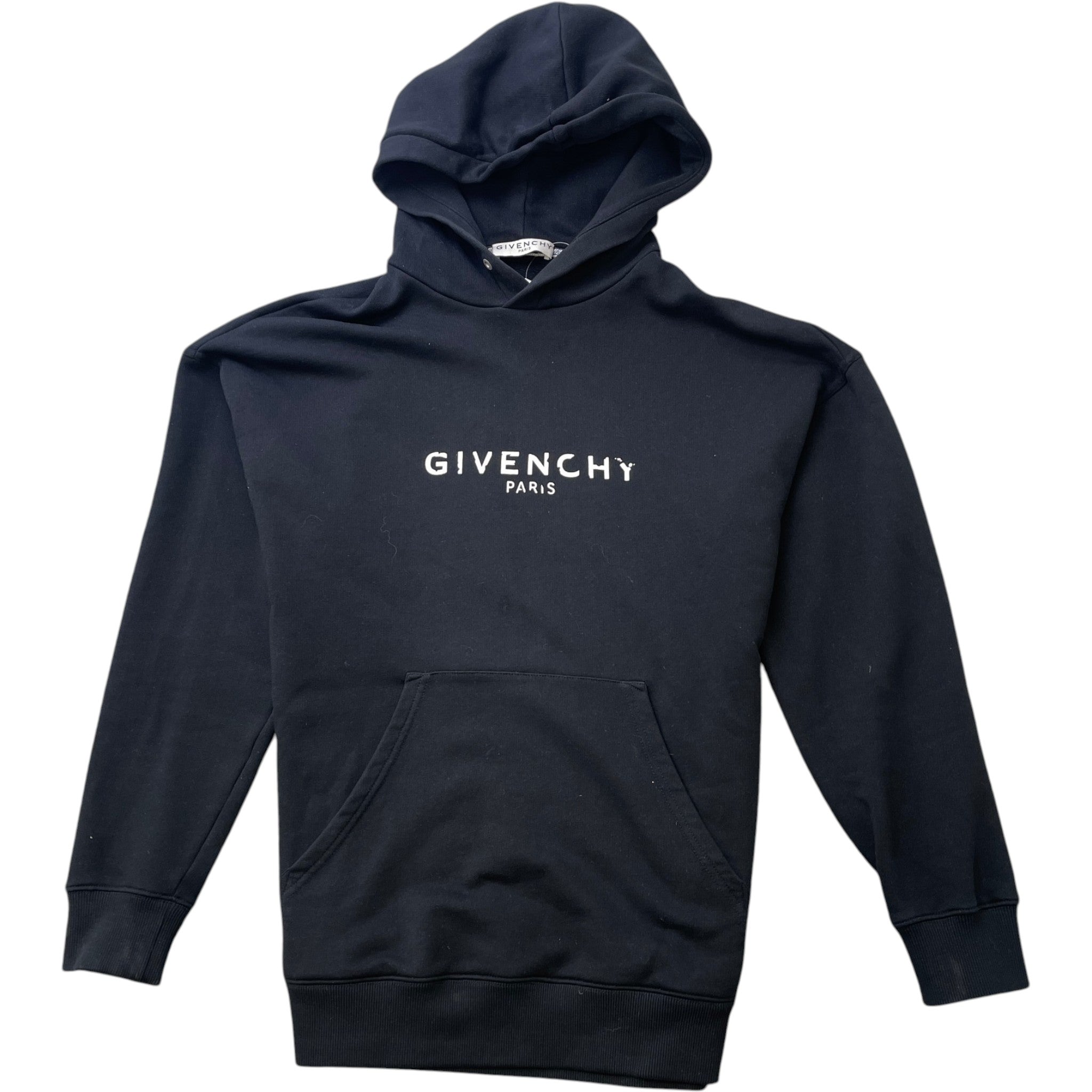 Men's Logo Print Hoodie Black Size S