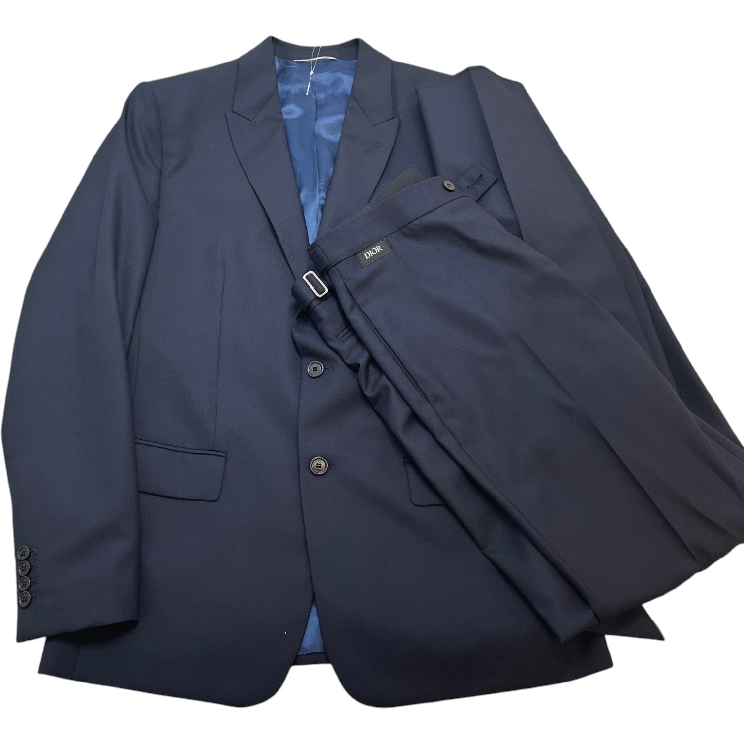 Men's Logo Patch Suit Navy Size 52R
