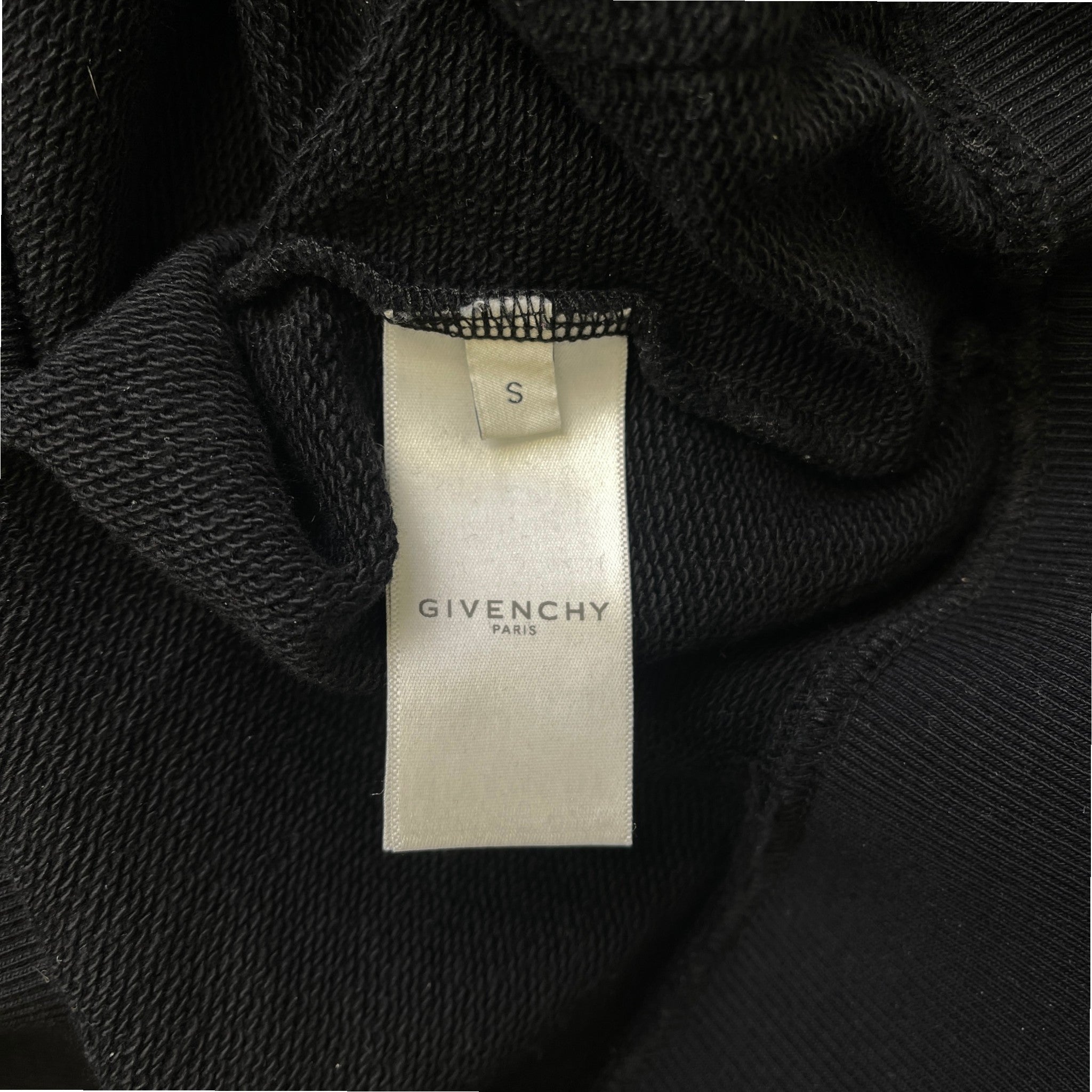 Men's Logo Print Hoodie Black Size S