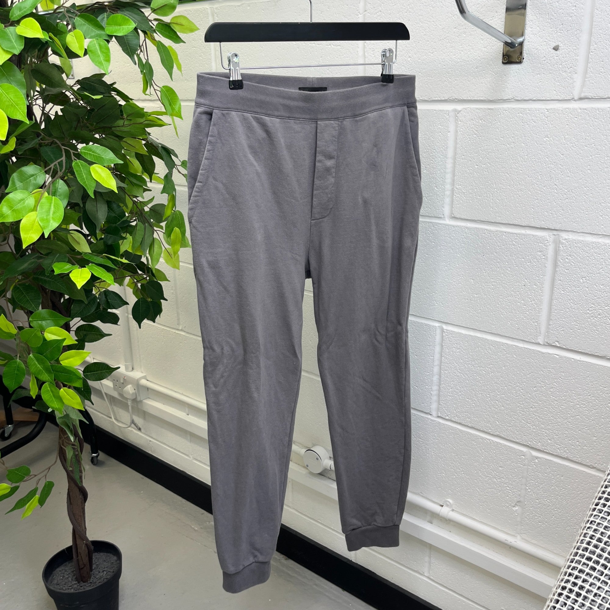 Men's Logo Print Joggers Grey Size M