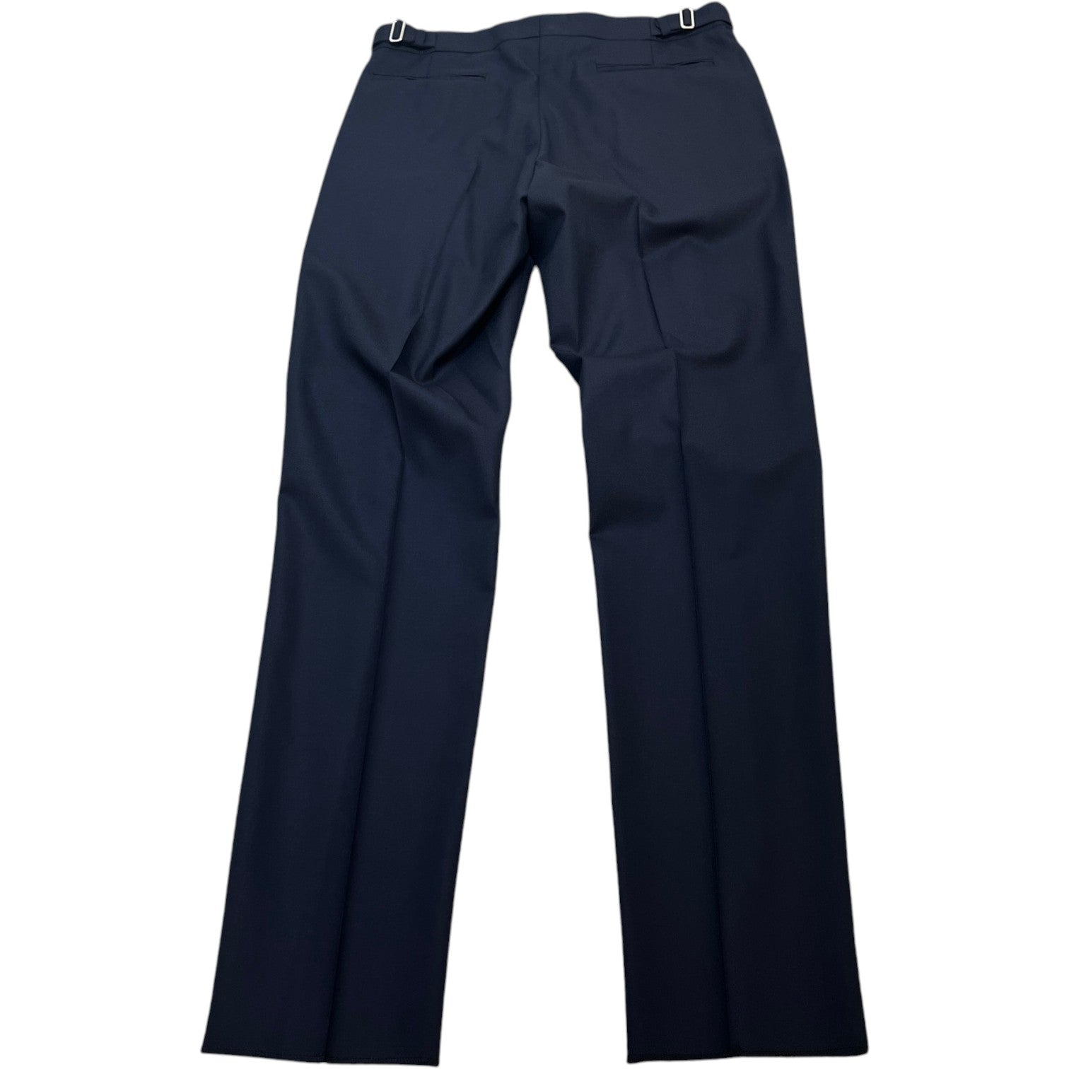 Men's Embroidered Logo Single-Breasted Suit Navy Size 56R