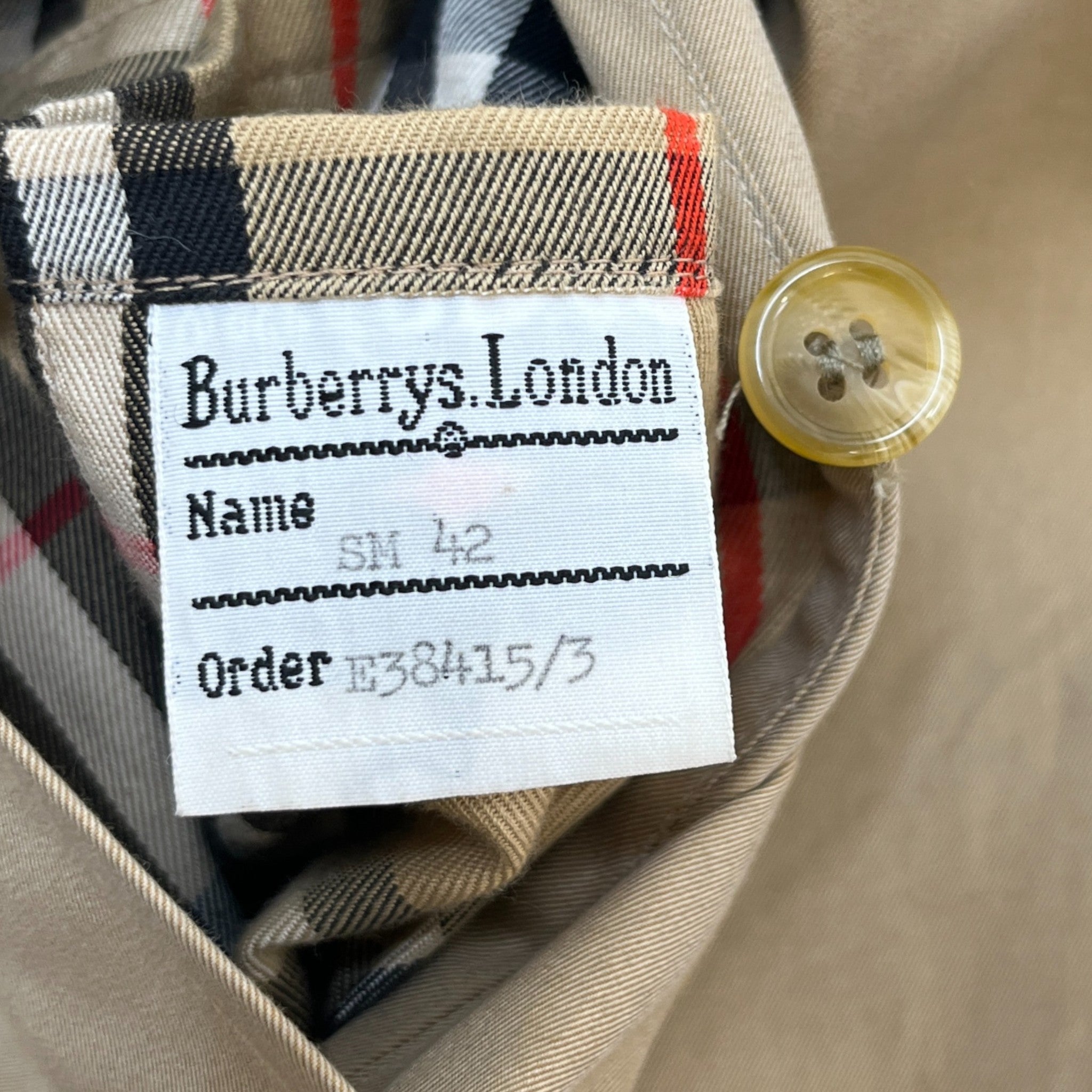 Men's Vintage Trench Jacket Tan Size M