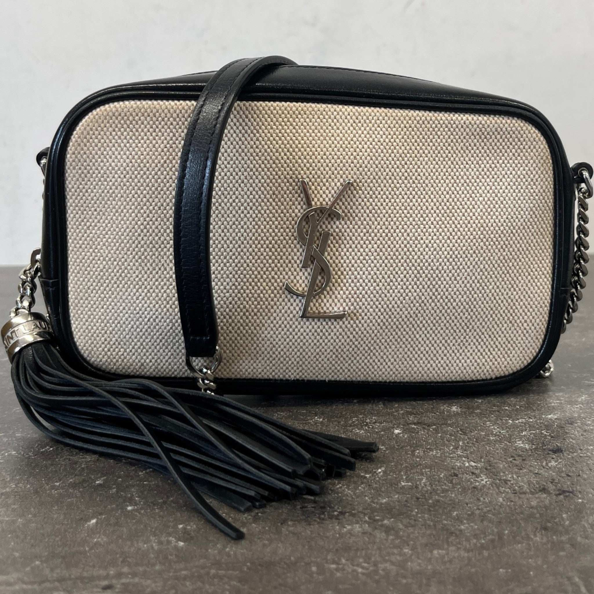 Women's Mini Lou Linen Camera Bag Black