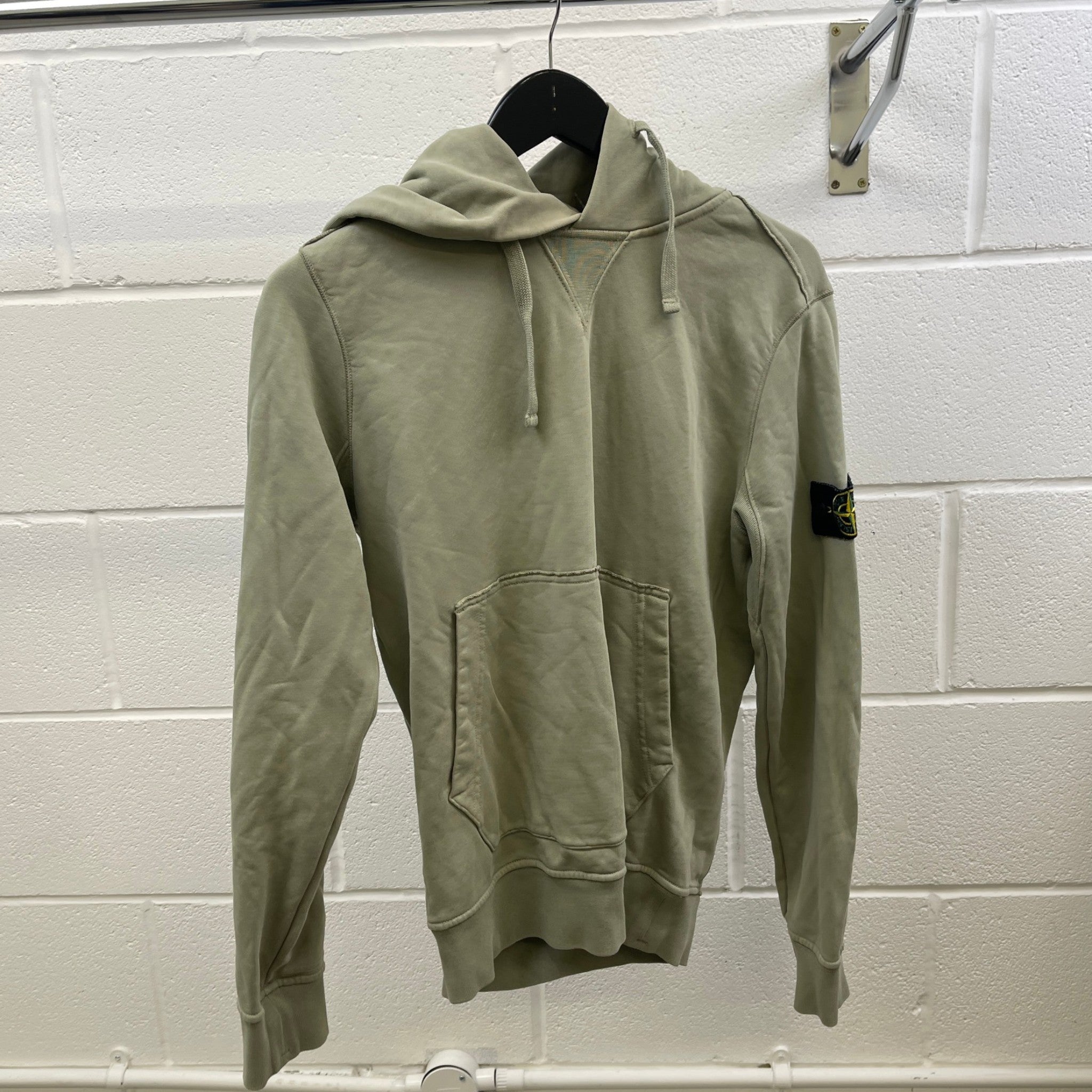 Men's Applique Logo Hoodie Green Size S
