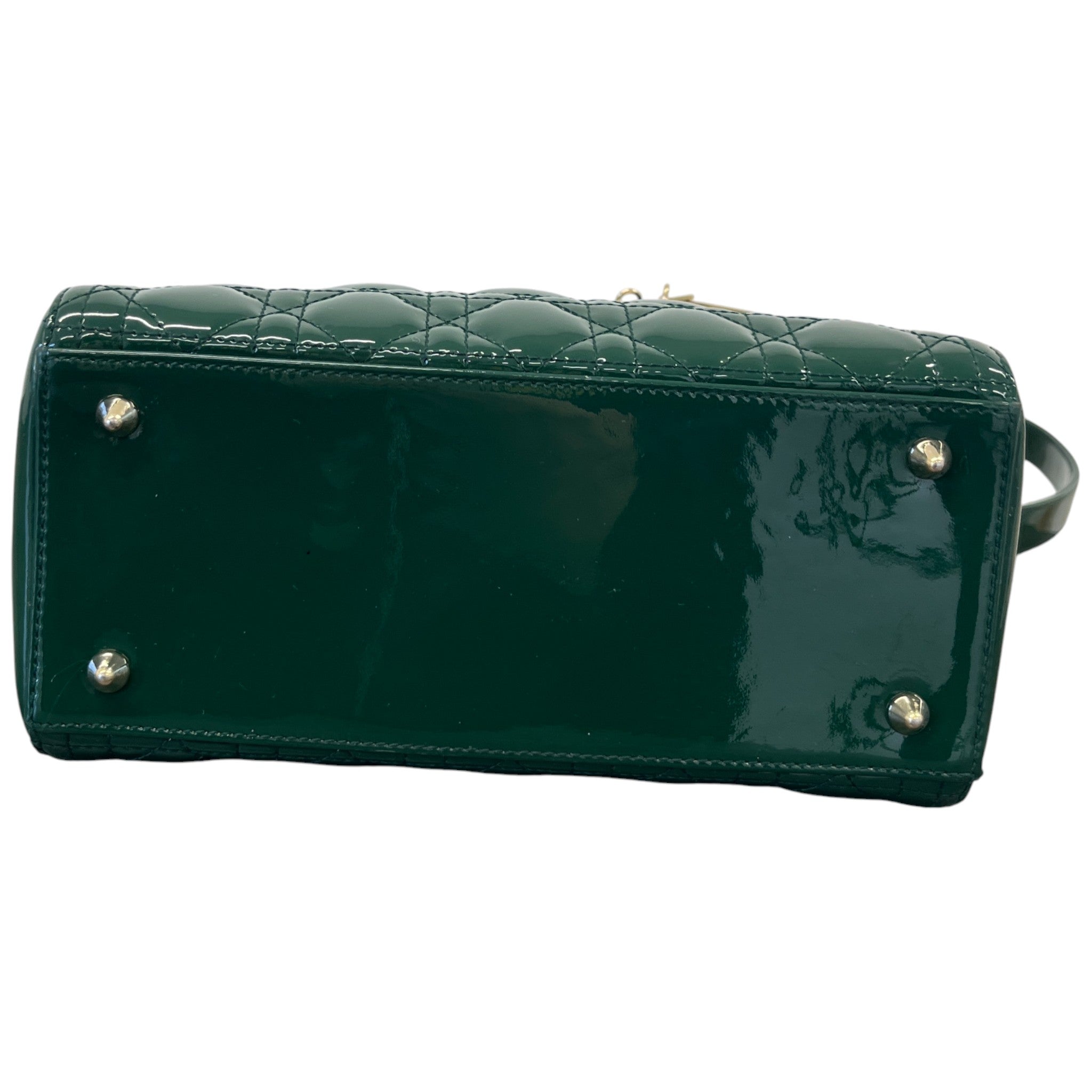 Women's Lady Dior Medium Patent Bag Green