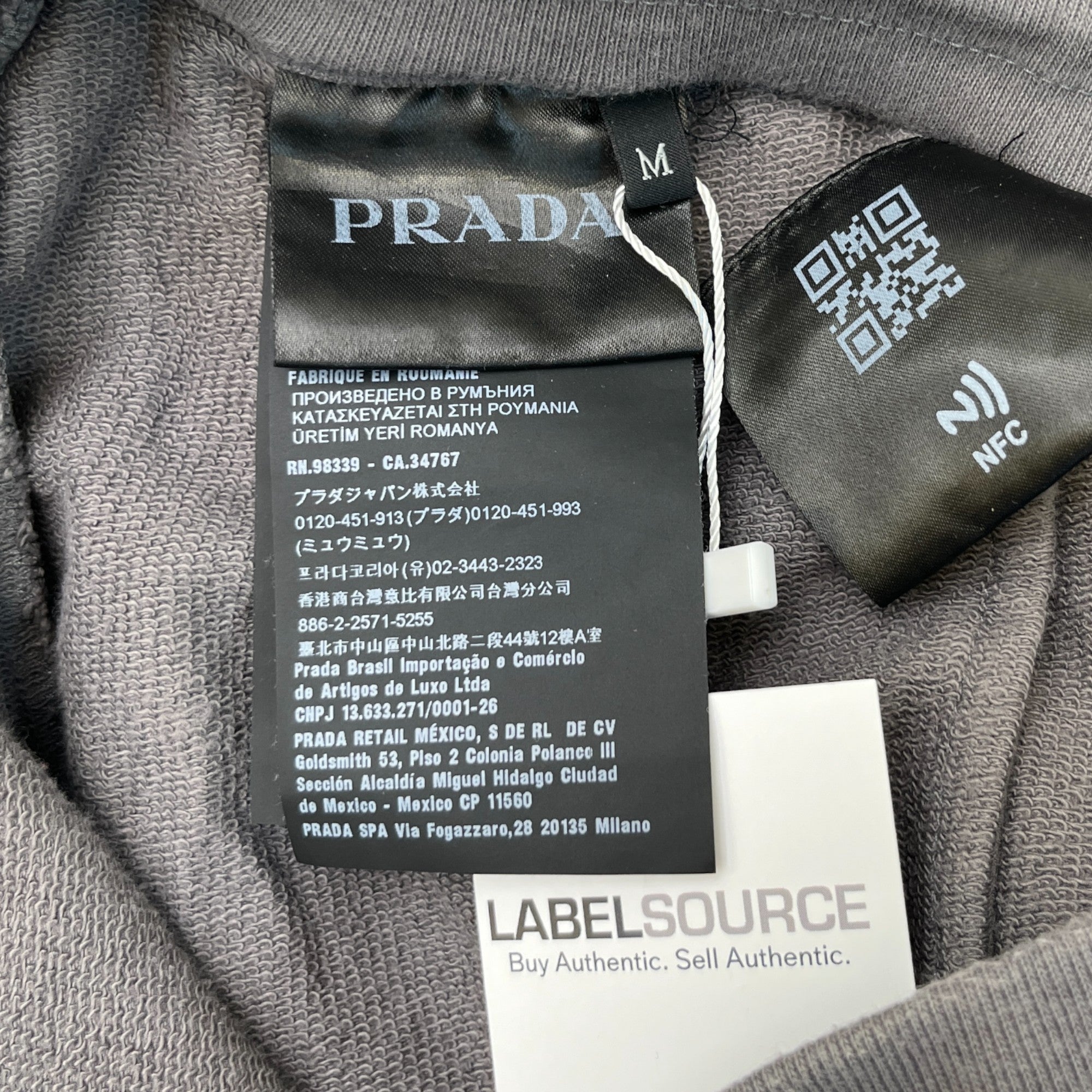 Men's Logo Print Joggers Grey Size M