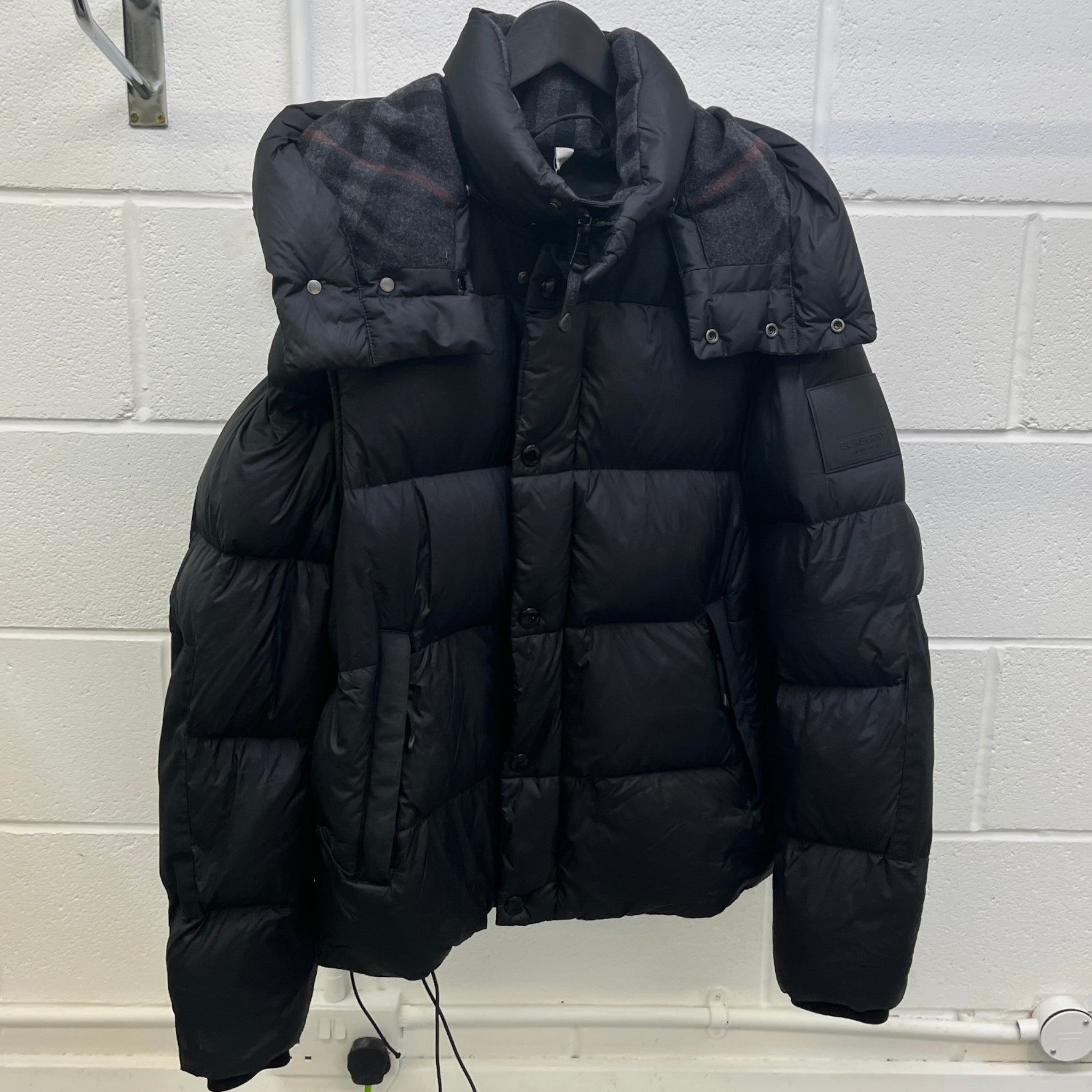Men's Detachable Sleeve Down Jacket Black Size S