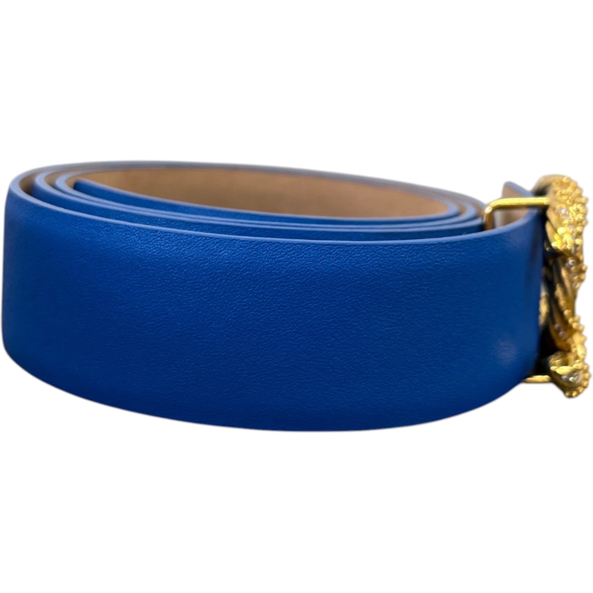 Women's Cc Logo Belt Blue Size 80CM / UK 8