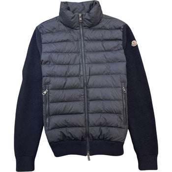 Men's Maglione Tricot Cardigan Down Jacket Navy Size 1 / S