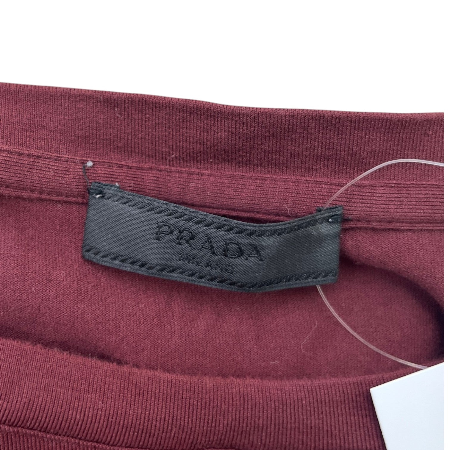 Men's Plaque Logo T-Shirt Burgundy Size M
