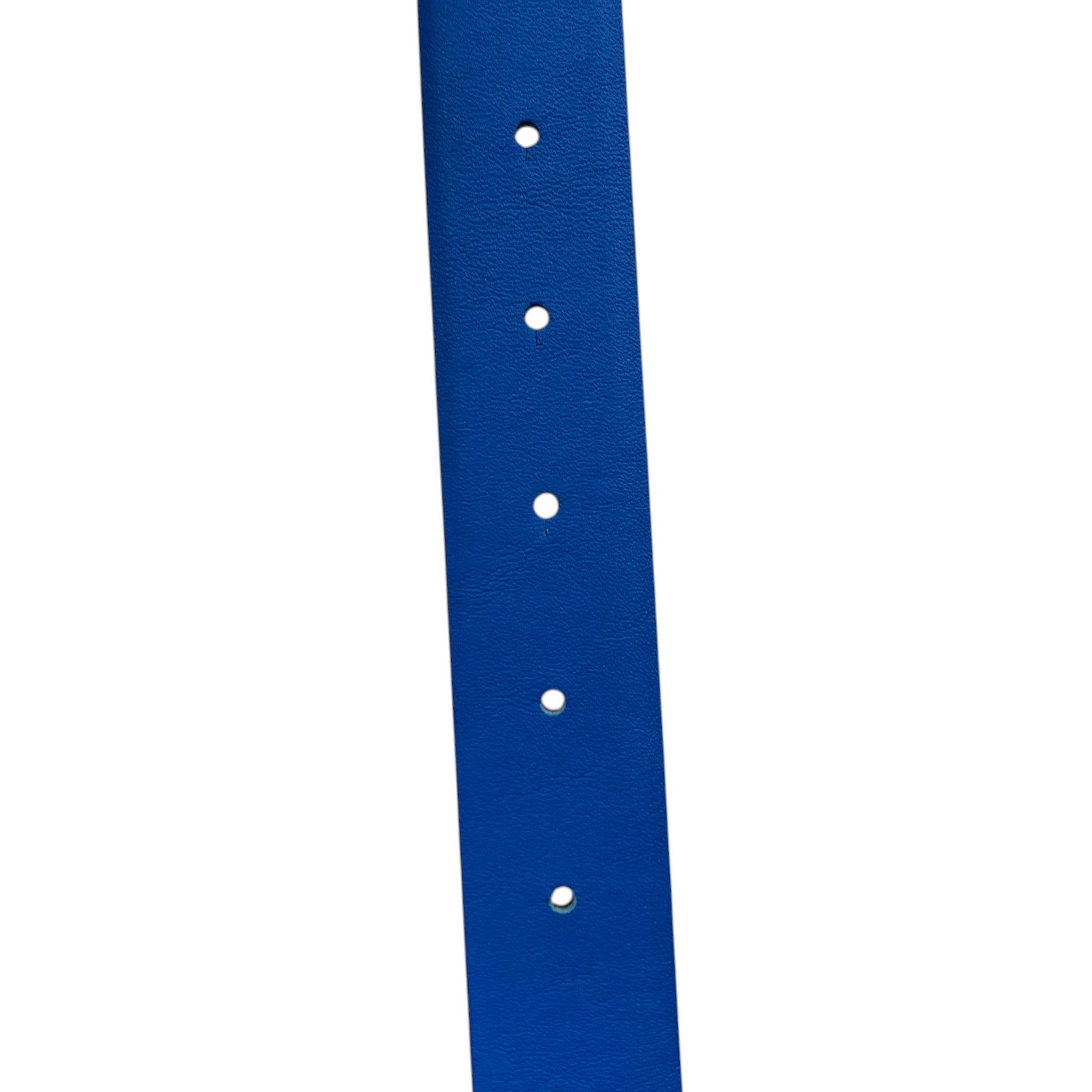 Women's Cc Logo Belt Blue Size 80CM / UK 8