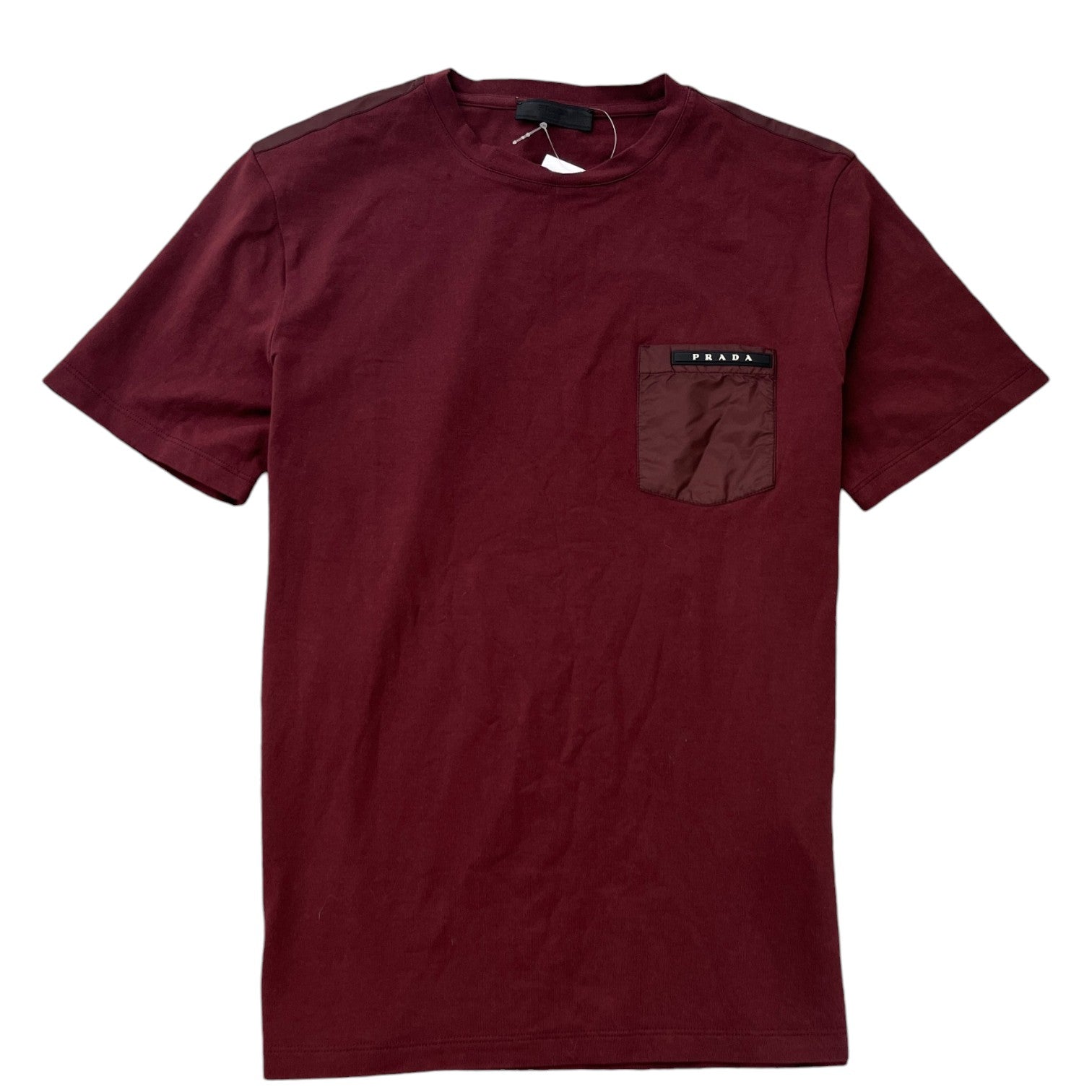 Men's Plaque Logo T-Shirt Burgundy Size M