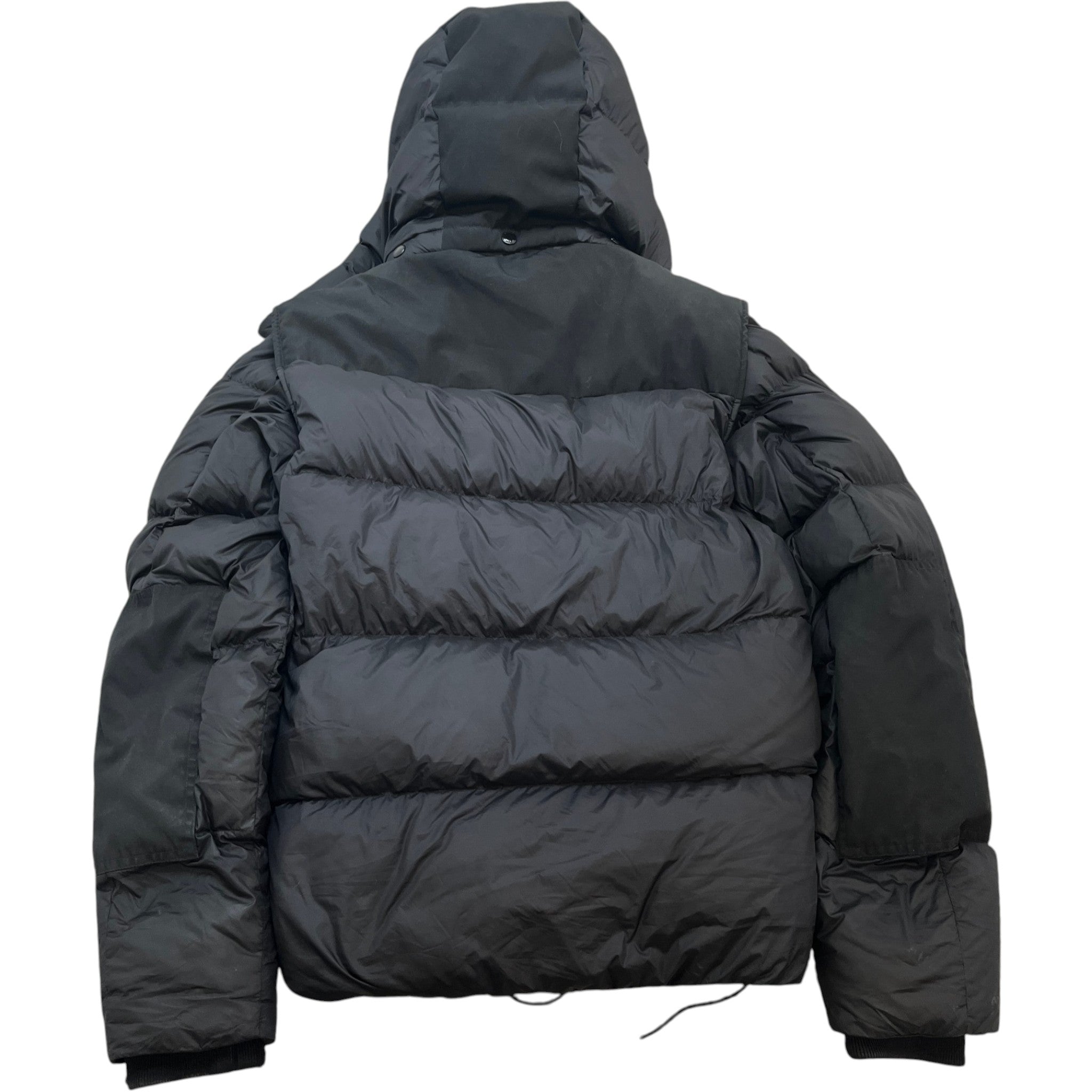 Men's Detachable Sleeve Down Jacket Black Size S