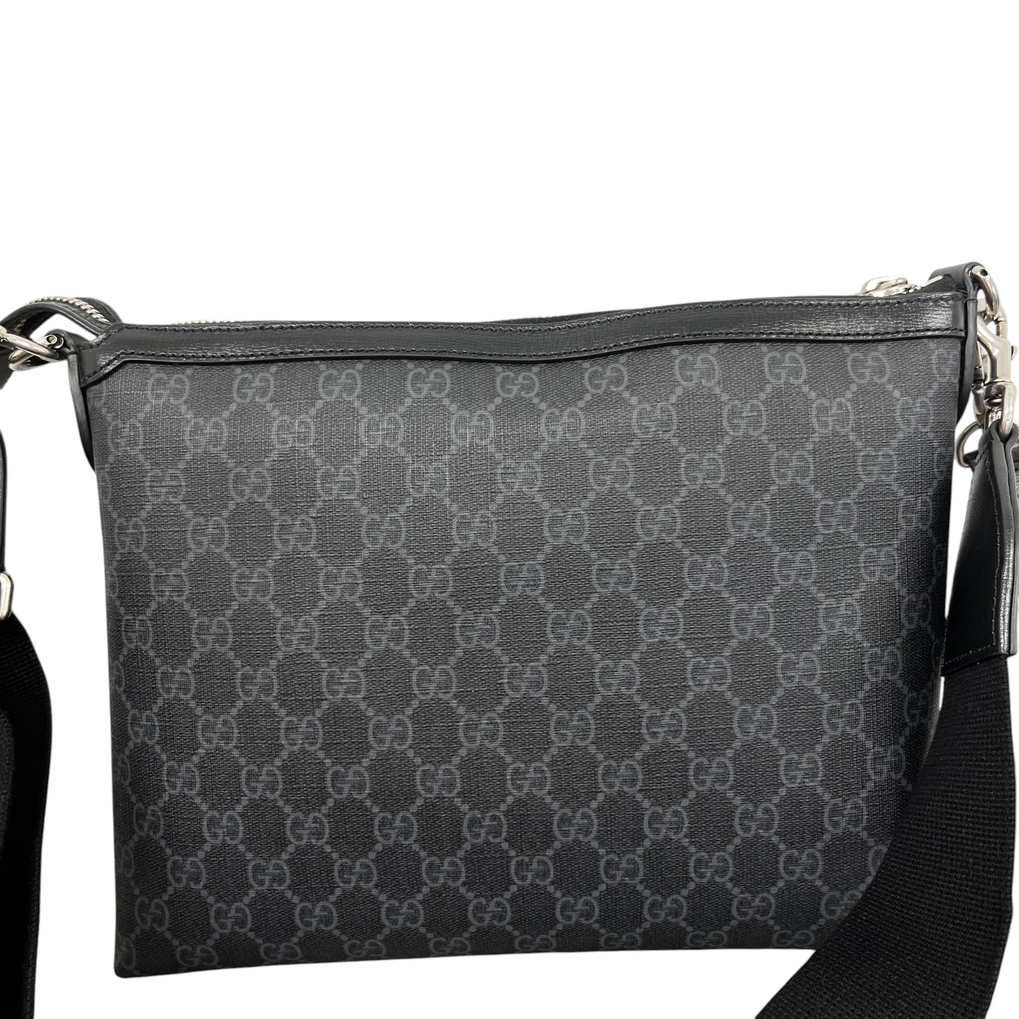 Men's Gg Supreme Crossbody Bag Black