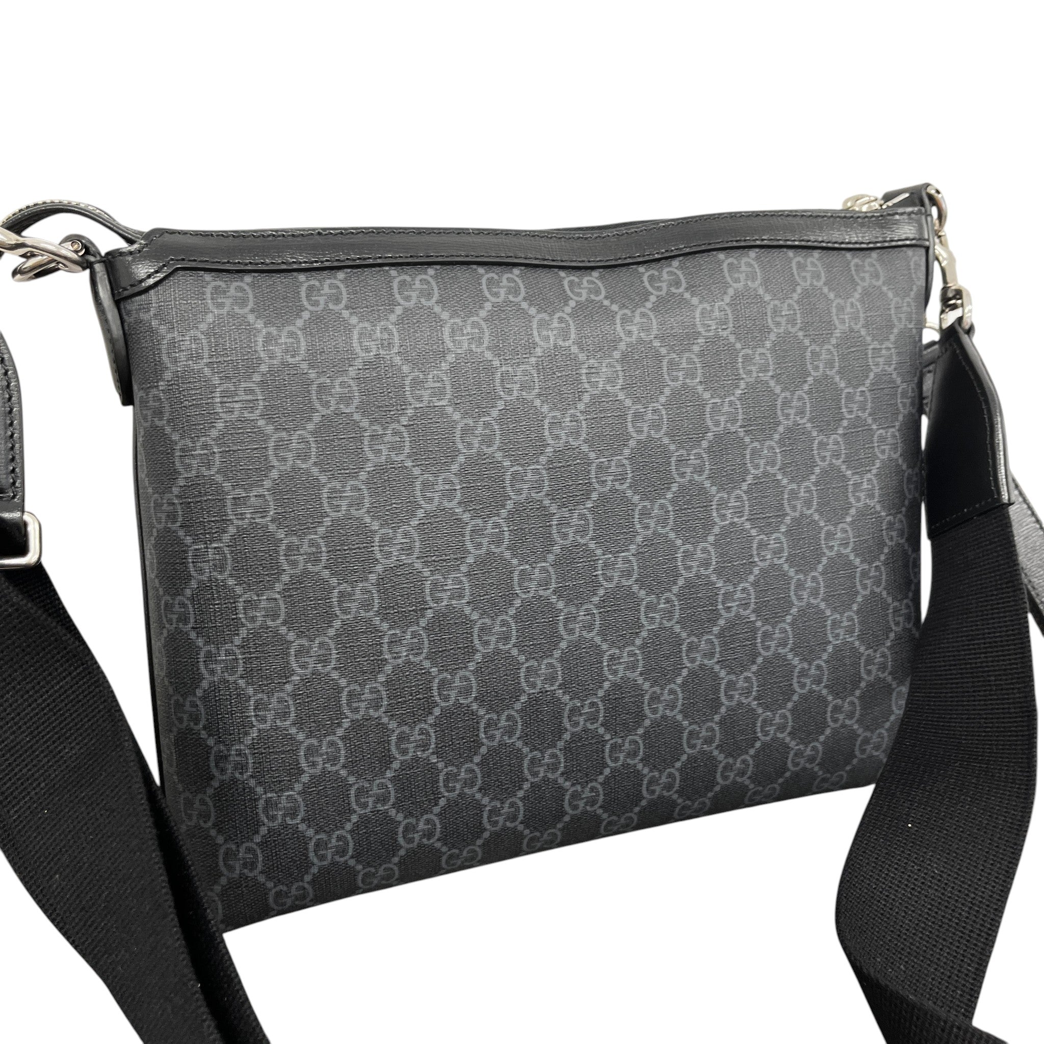 Men's Gg Supreme Crossbody Bag Black