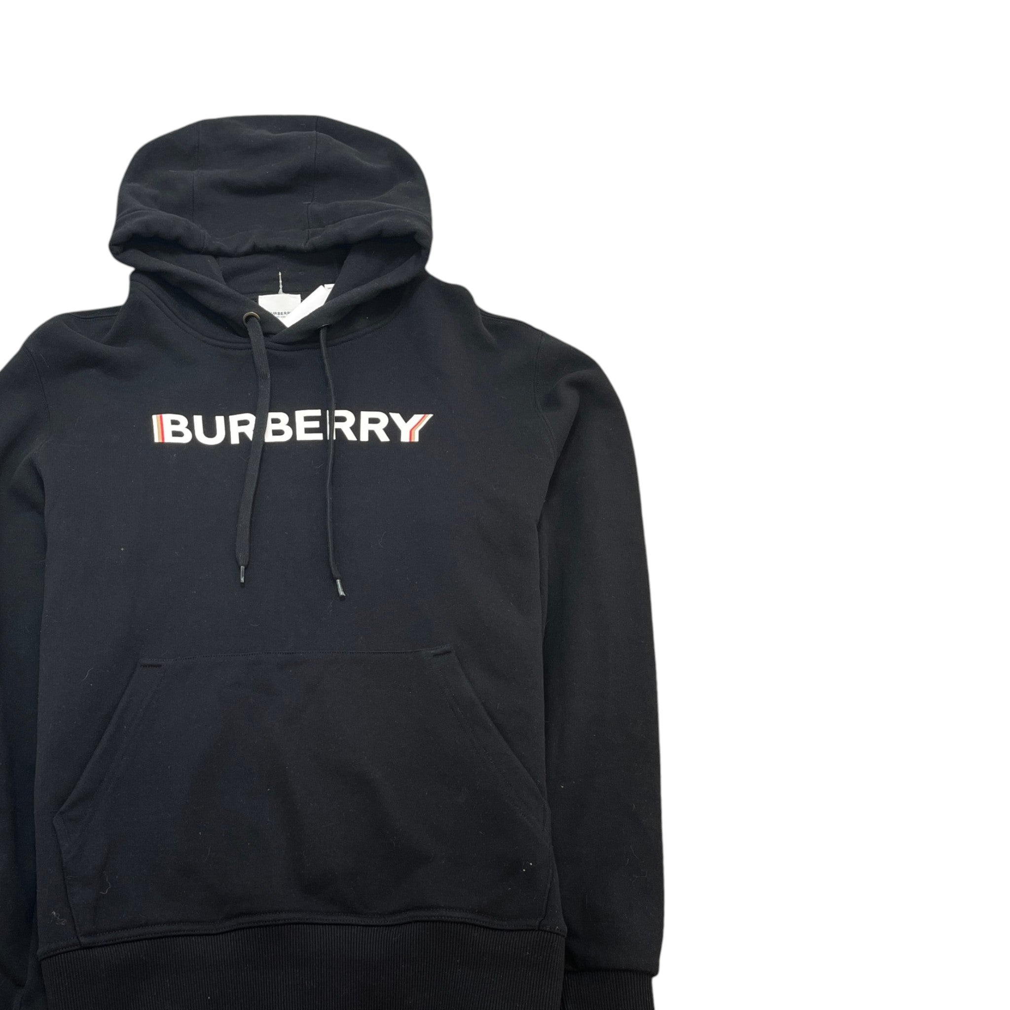 Men's Logo Print Hoodie Black Size L
