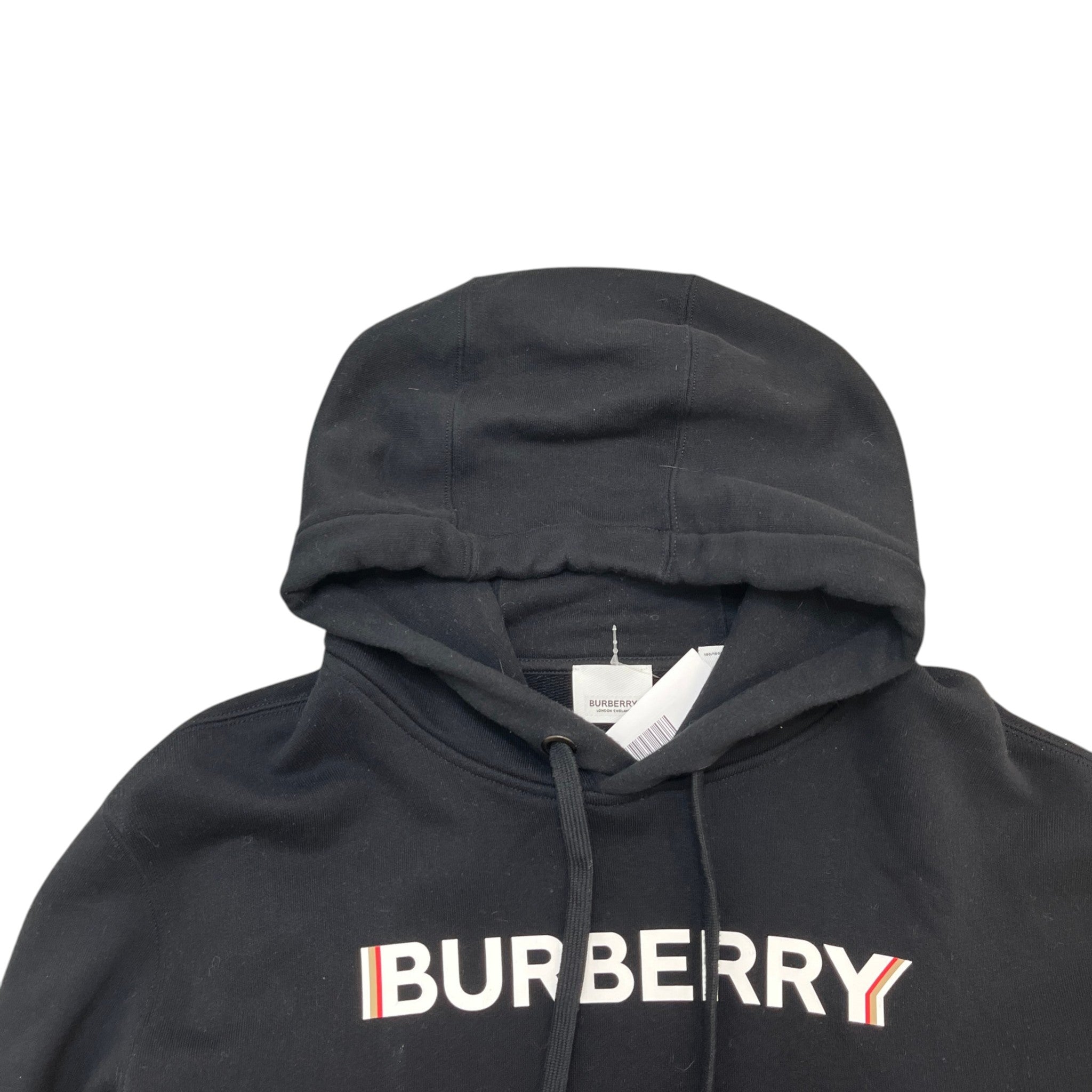 Men's Logo Print Hoodie Black Size L