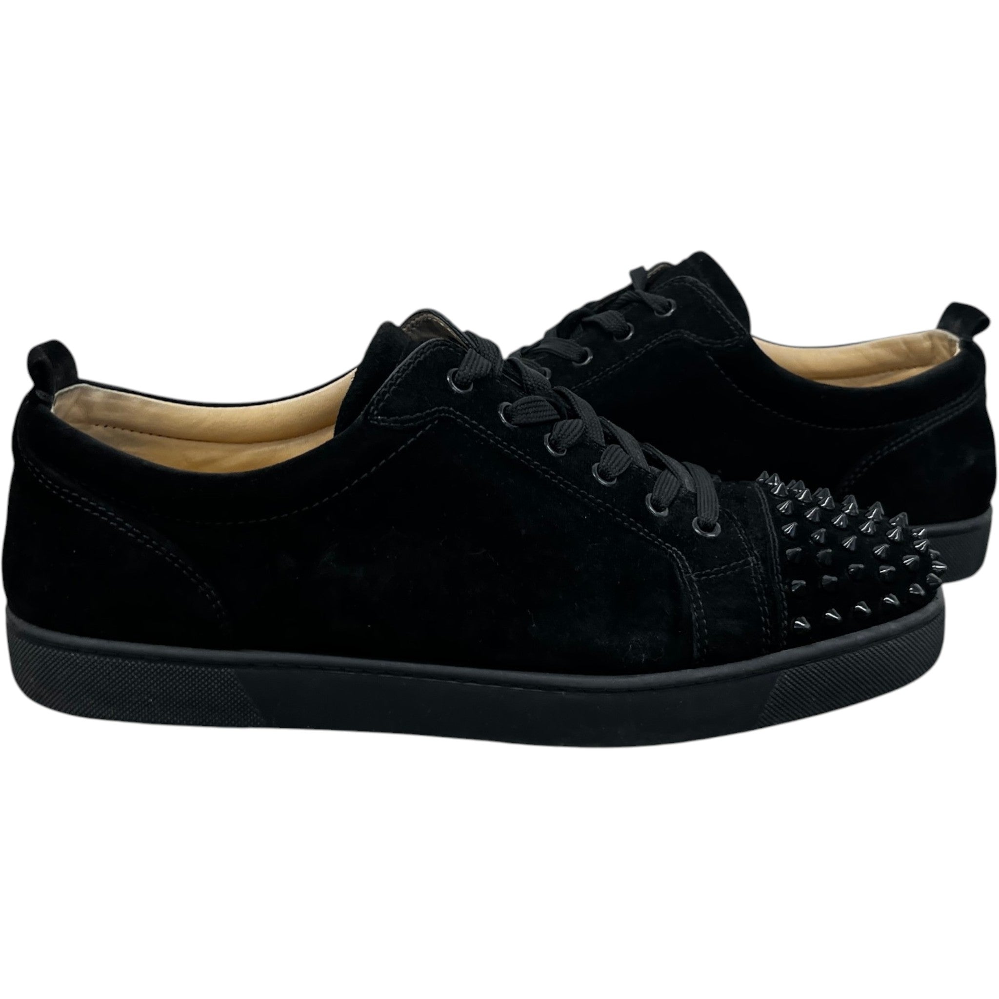Men's Louis Spikes Flat Low Trainers Black Size EU 45.5 / UK 11.5