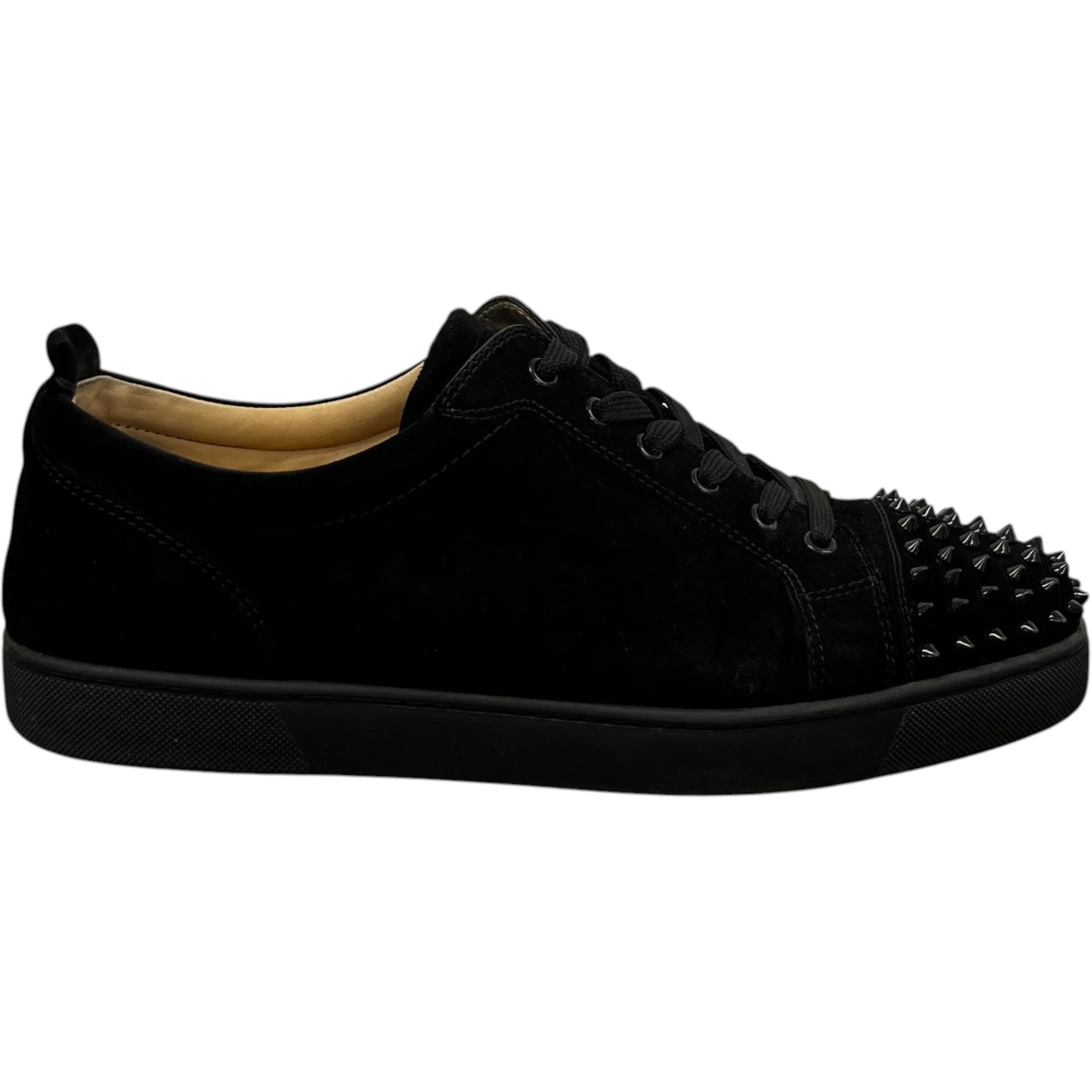 Men's Louis Spikes Flat Low Trainers Black Size EU 45.5 / UK 11.5