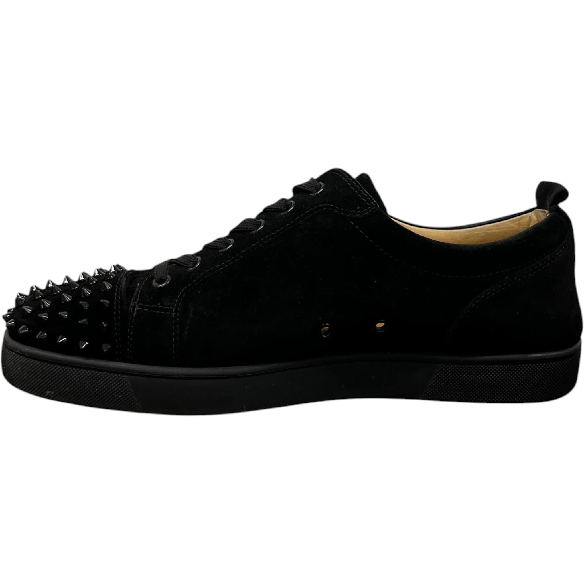 Men's Louis Spikes Flat Low Trainers Black Size EU 45.5 / UK 11.5