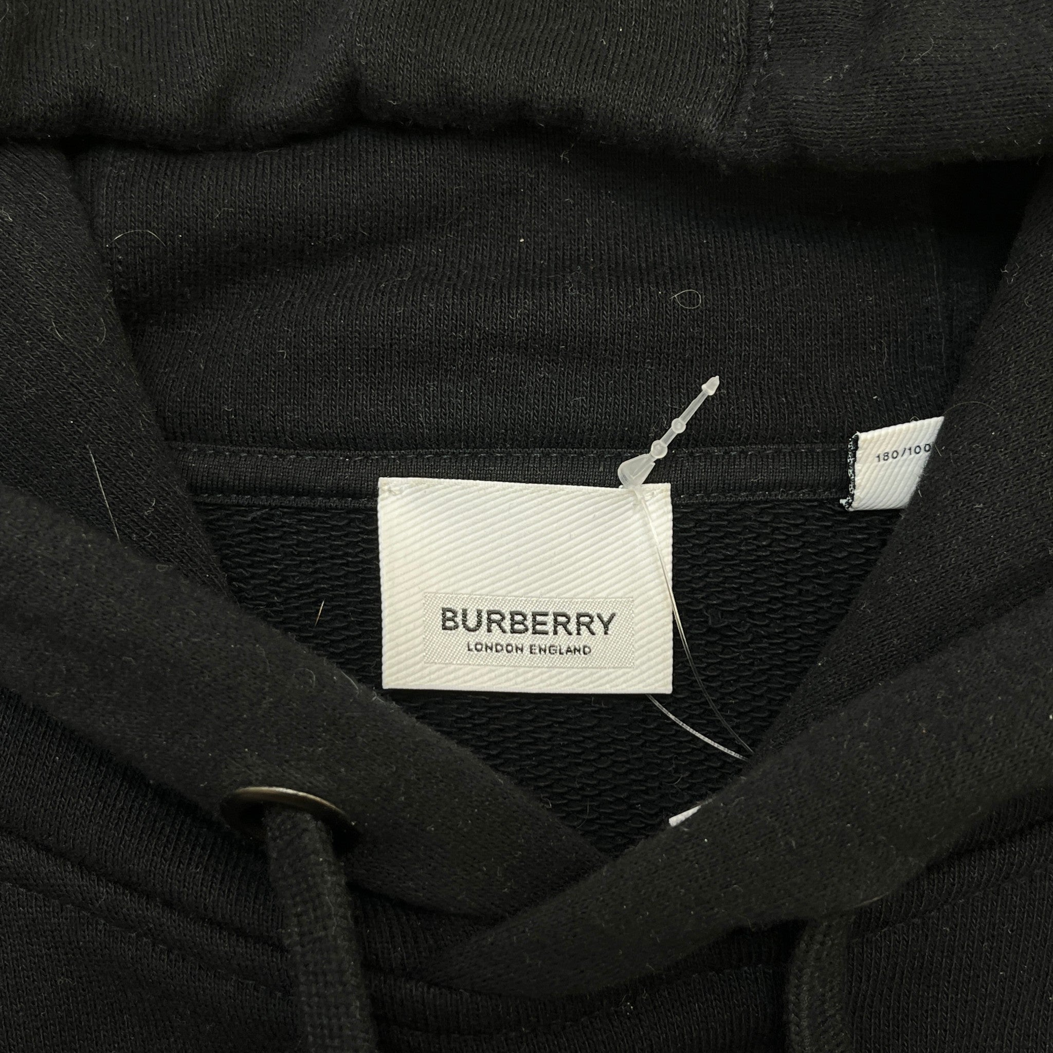 Men's Logo Print Hoodie Black Size L