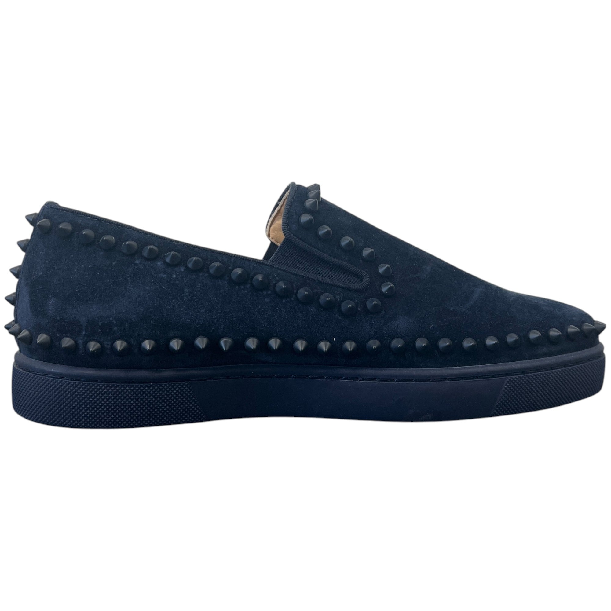 Men's Pik Boat Flat Veau Velour Loafers Navy Size EU 39 / UK 5