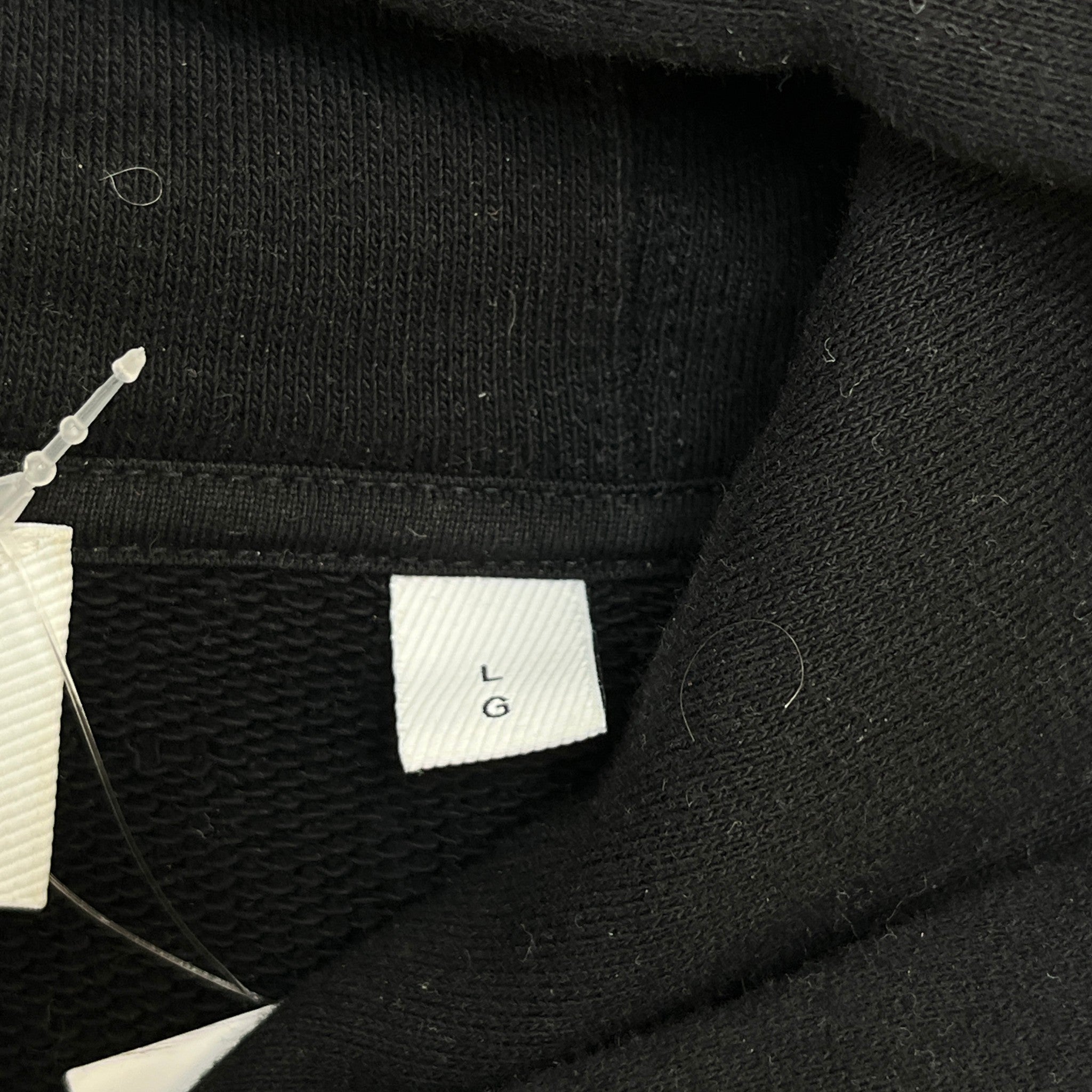 Men's Logo Print Hoodie Black Size L