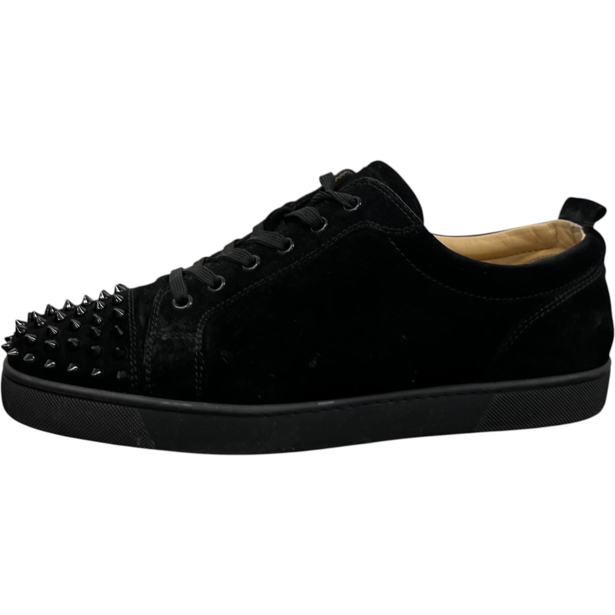 Men's Louis Spikes Flat Low Trainers Black Size EU 45.5 / UK 11.5