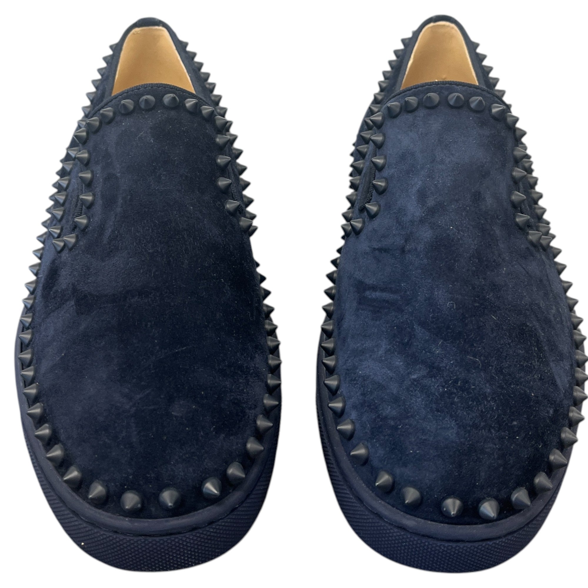 Men's Pik Boat Flat Veau Velour Loafers Navy Size EU 39 / UK 5