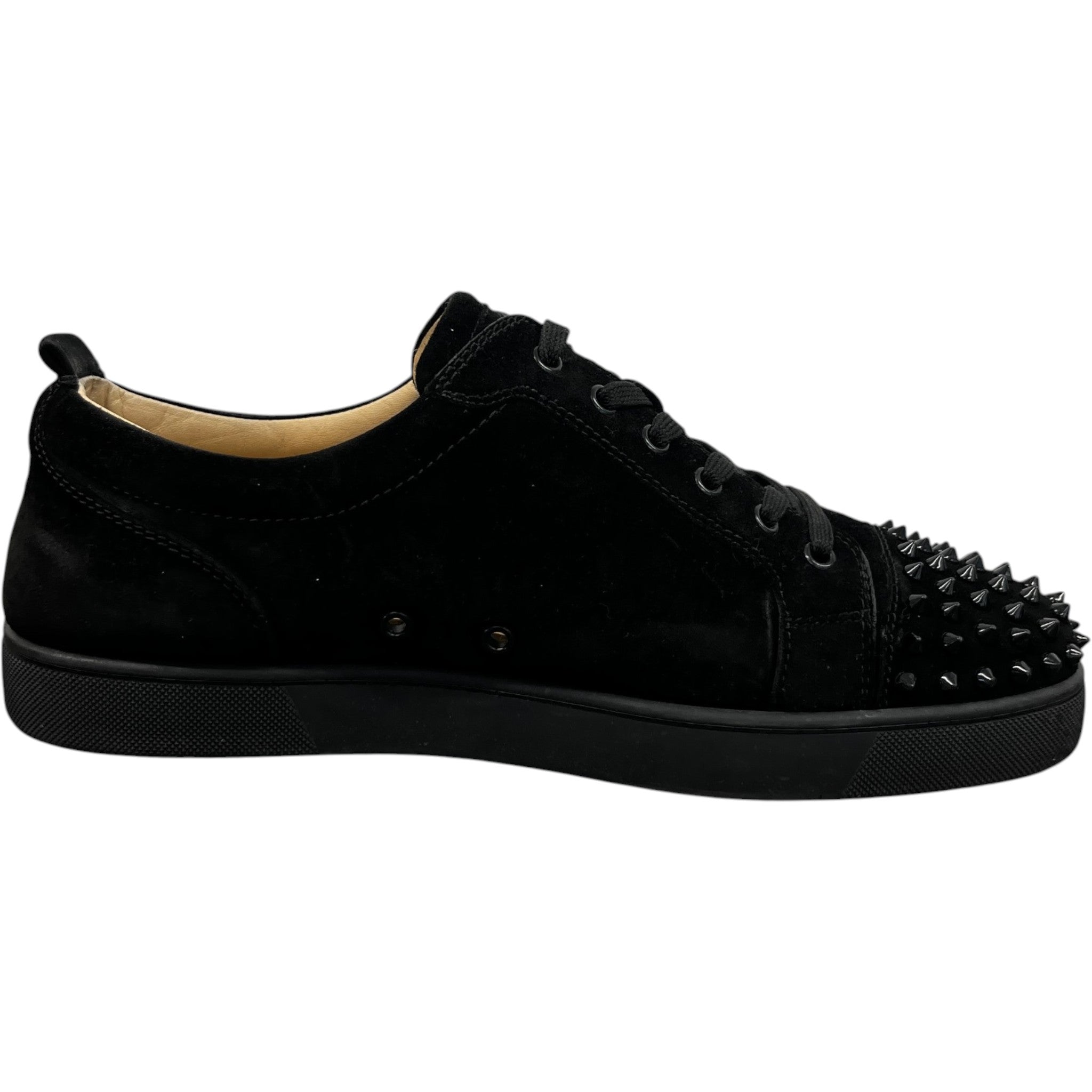 Men's Louis Spikes Flat Low Trainers Black Size EU 45.5 / UK 11.5