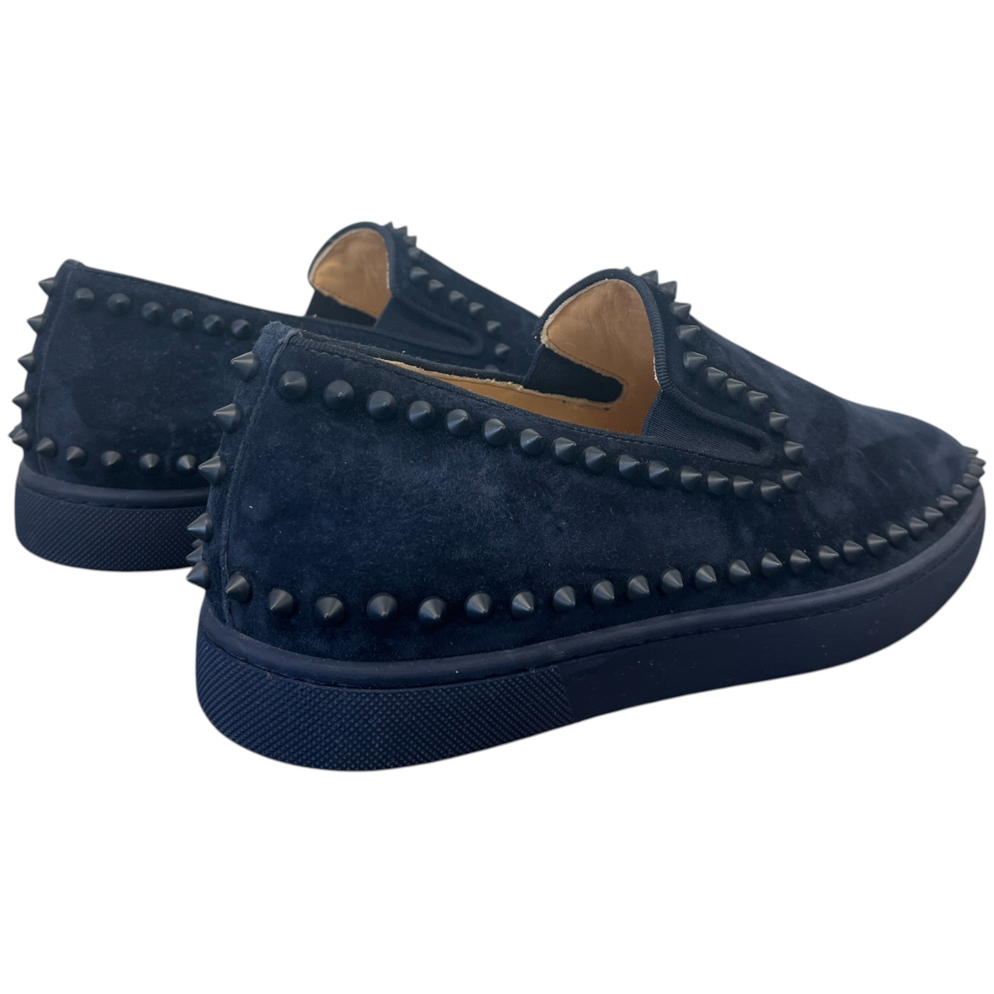 Men's Pik Boat Flat Veau Velour Loafers Navy Size EU 39 / UK 5