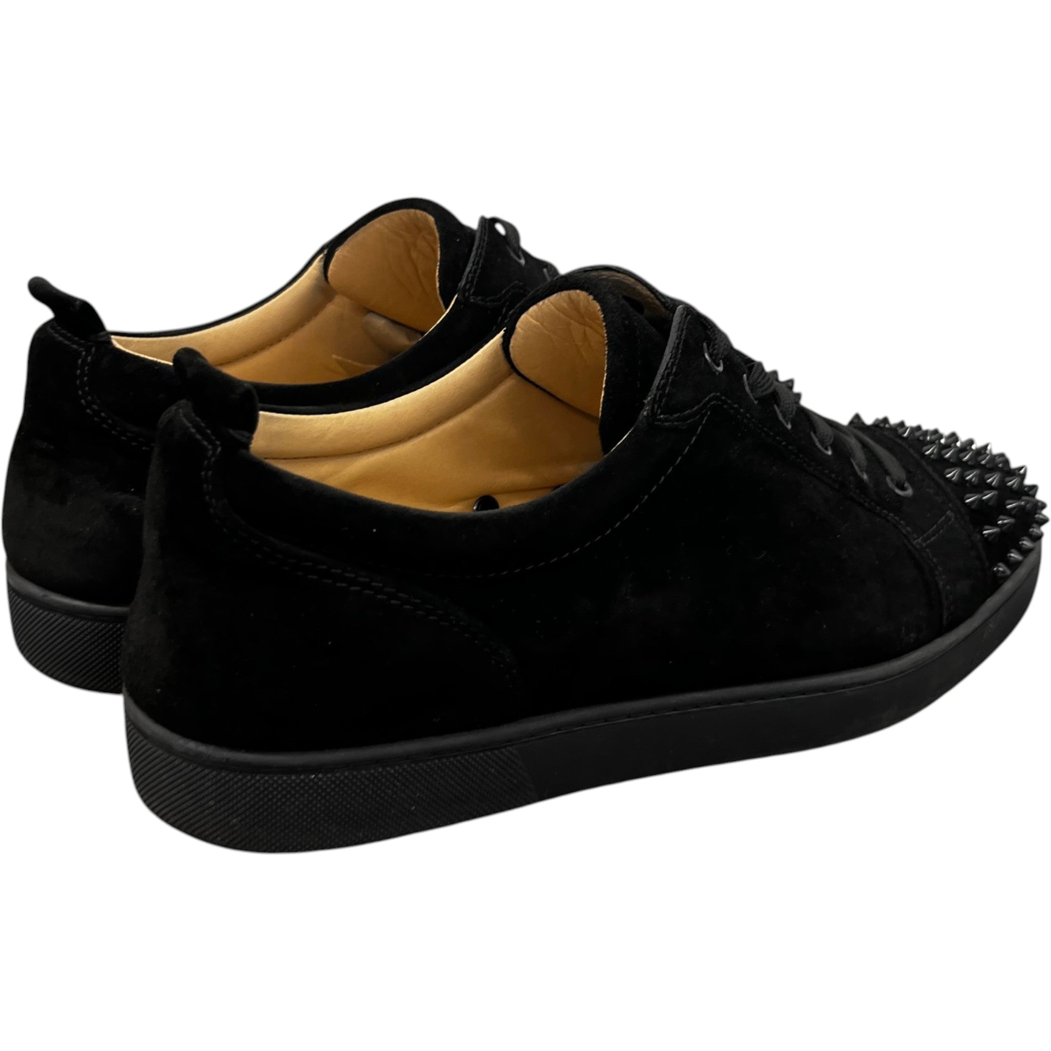 Men's Louis Spikes Flat Low Trainers Black Size EU 45.5 / UK 11.5