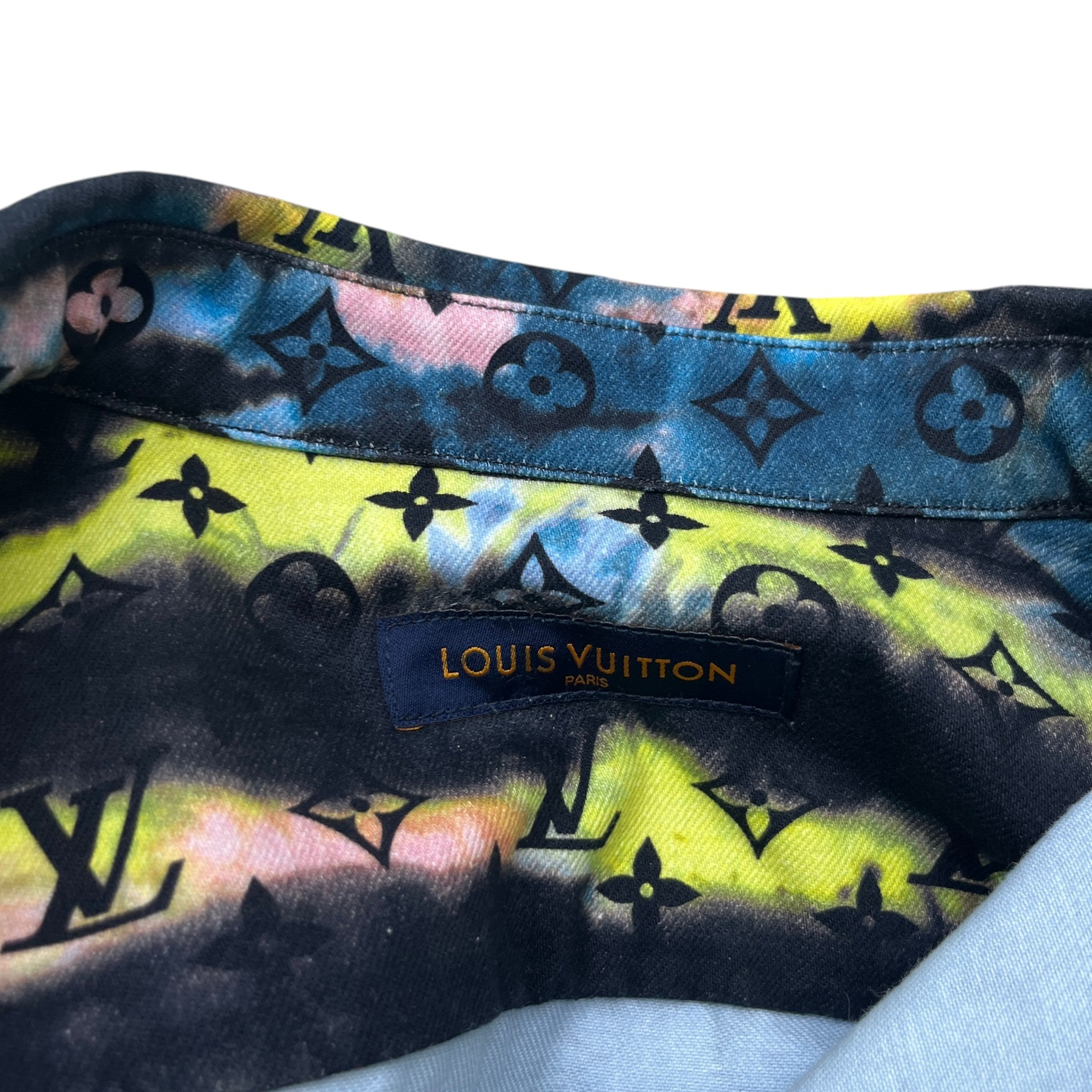 Men's Monogram Tie-Dye OverShirt Multi-Coloured Size L