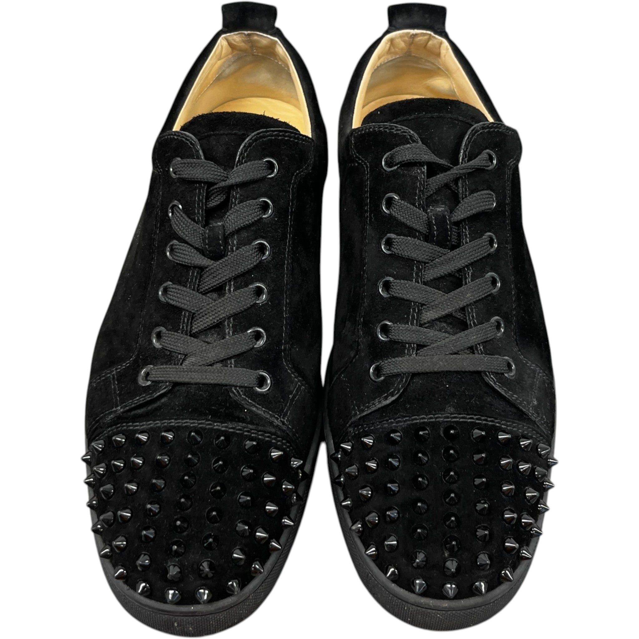 Men's Louis Spikes Flat Low Trainers Black Size EU 45.5 / UK 11.5