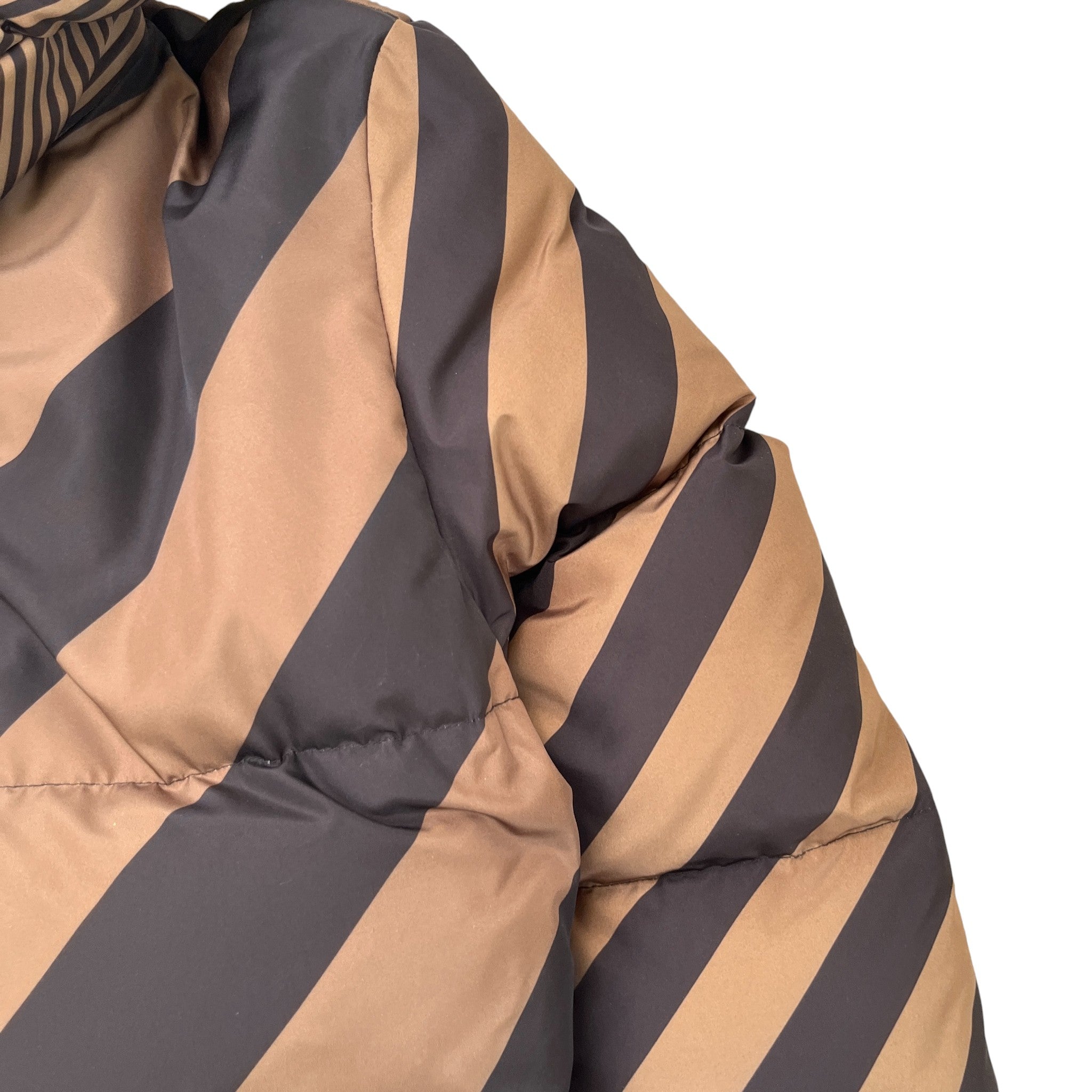 Men's Reversible Ff Zucca Down Jacket Gold Size IT 48 / M