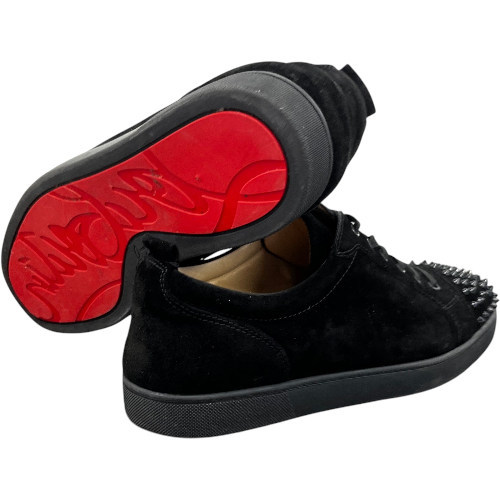 Men's Louis Spikes Flat Low Trainers Black Size EU 45.5 / UK 11.5