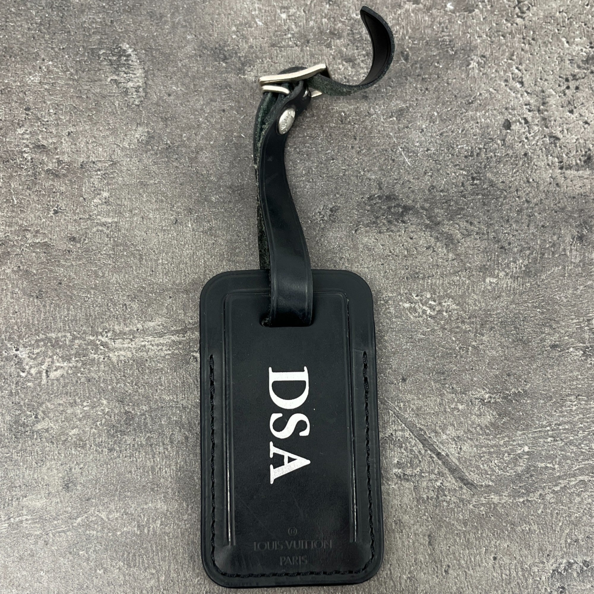 Men's Dsa Initials Luggage Tag Black