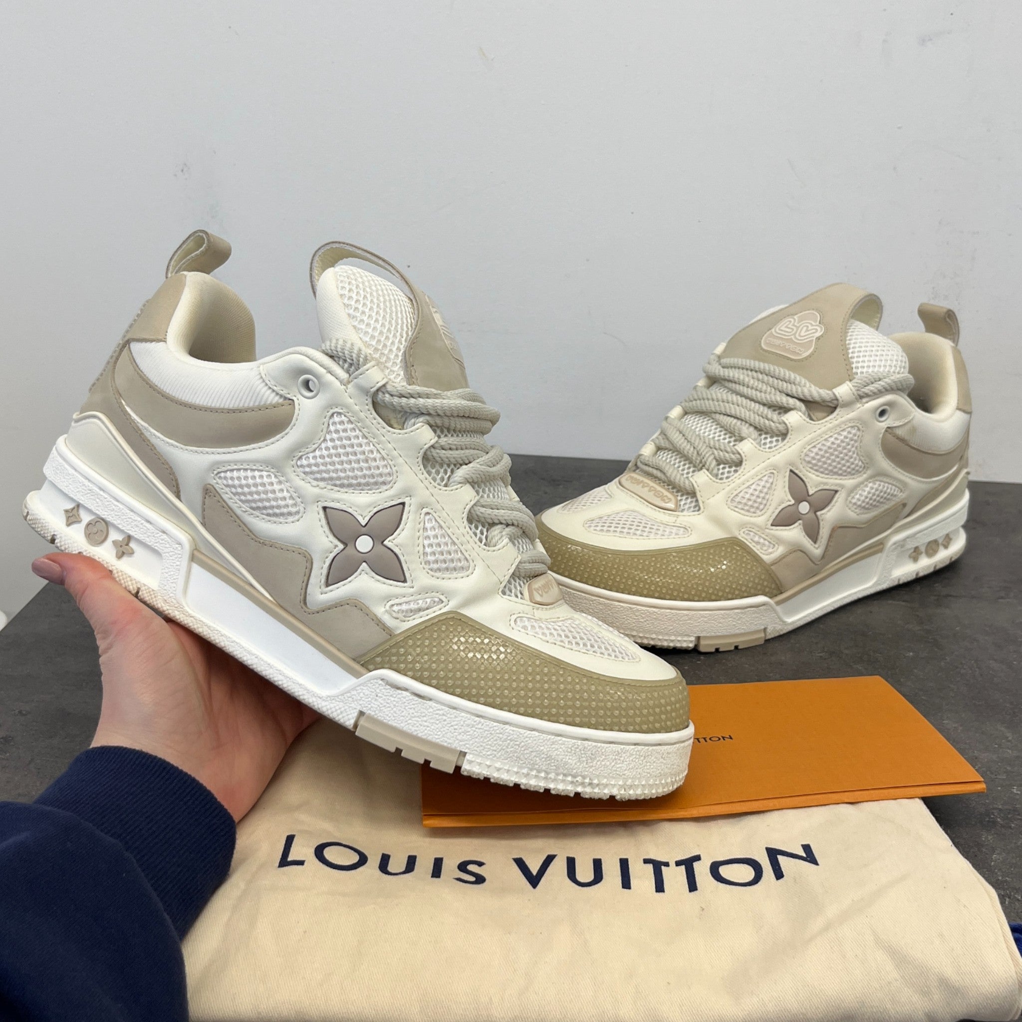 Men's Skate Low Trainers Beige Size EU 43.5 / UK 9.5