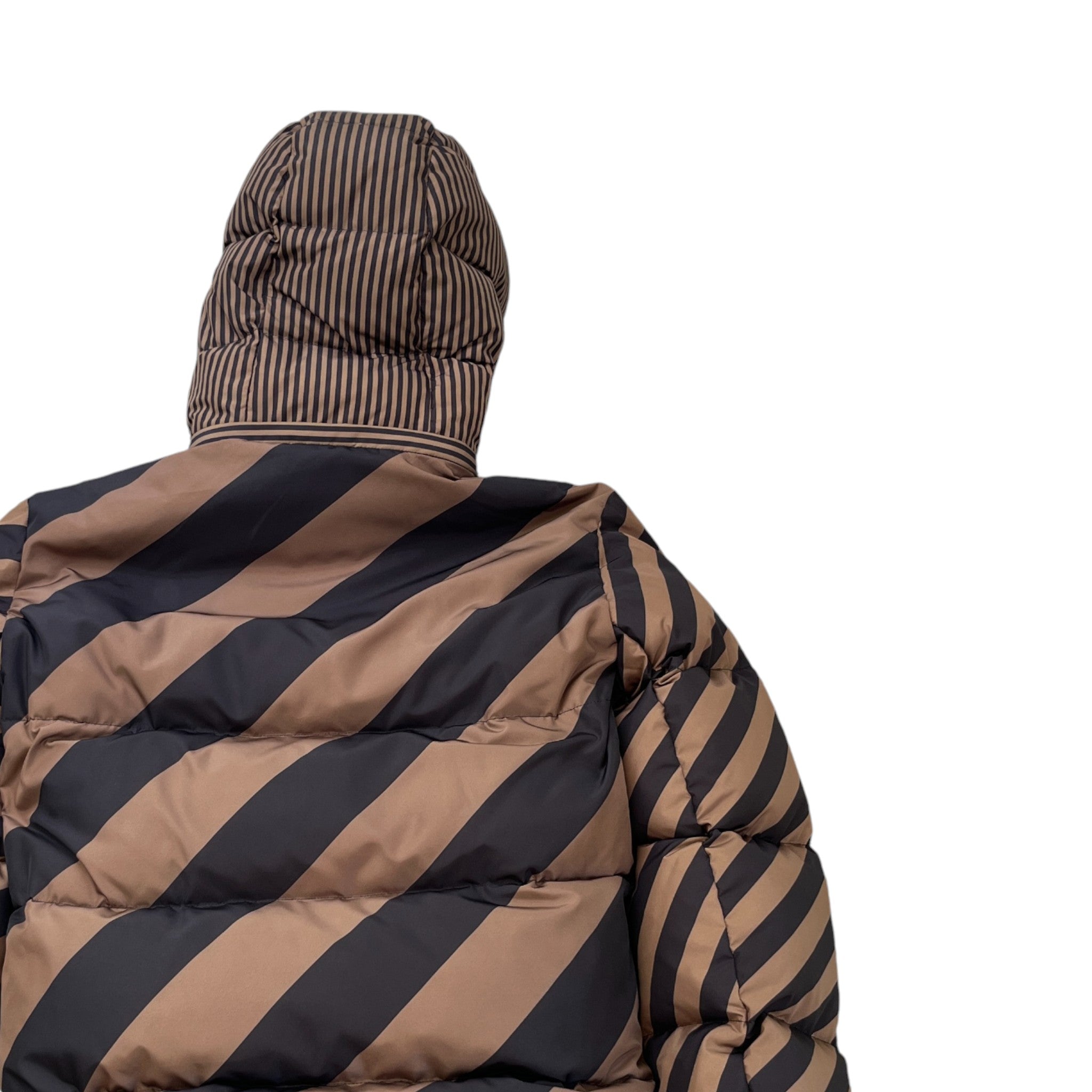 Men's Reversible Ff Zucca Down Jacket Gold Size IT 48 / M