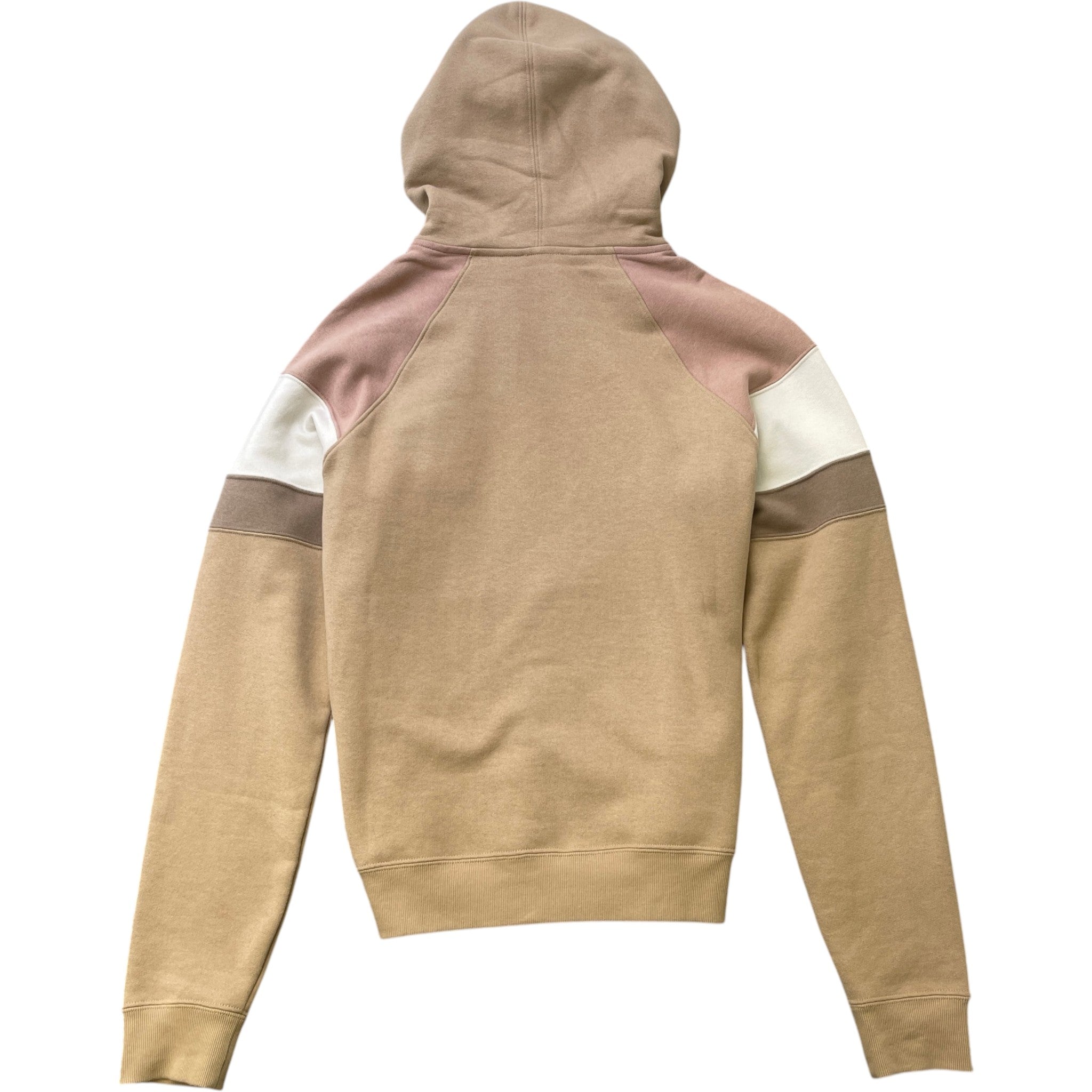 Men's Embroidered Logo Hoodie Beige Size L