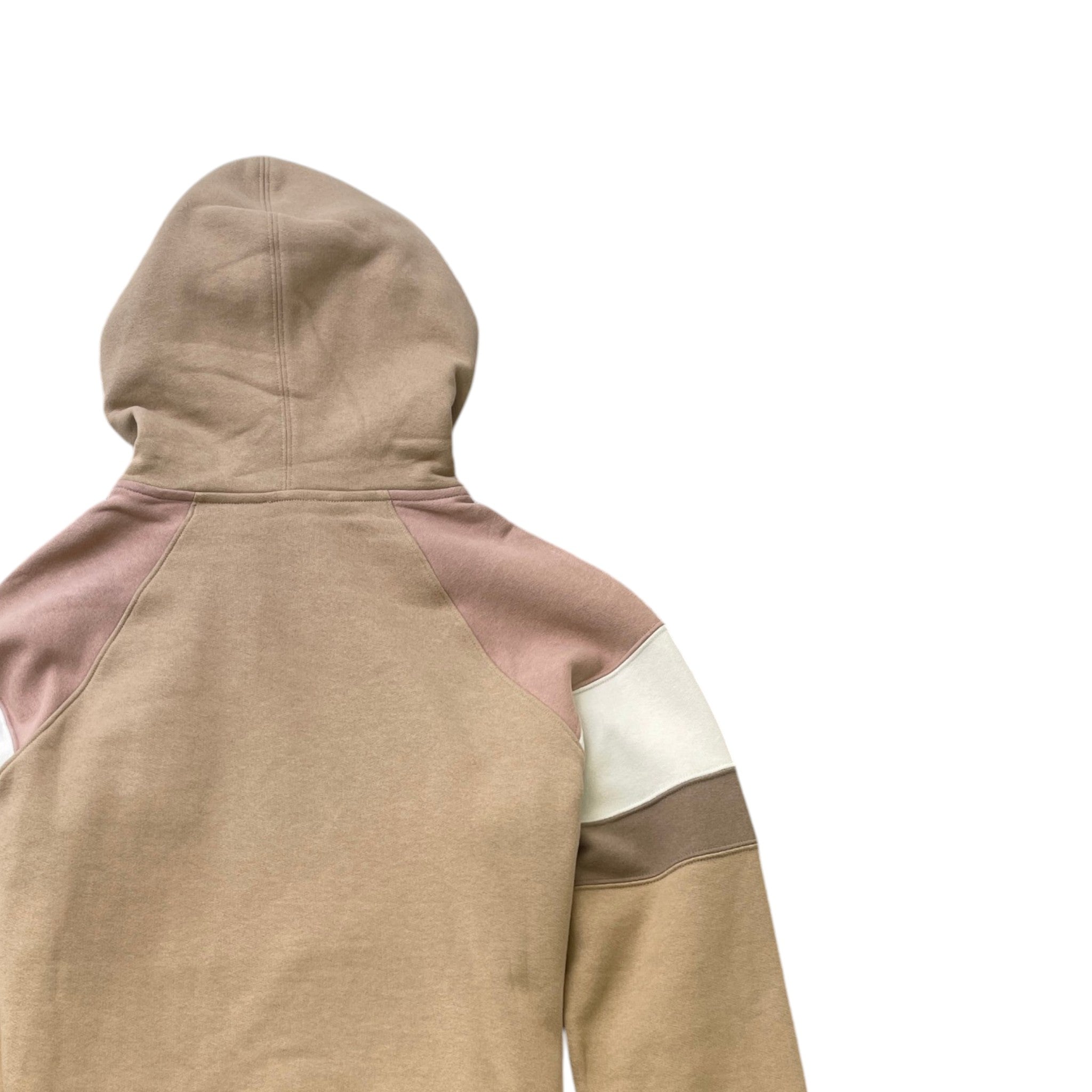 Men's Embroidered Logo Hoodie Beige Size L