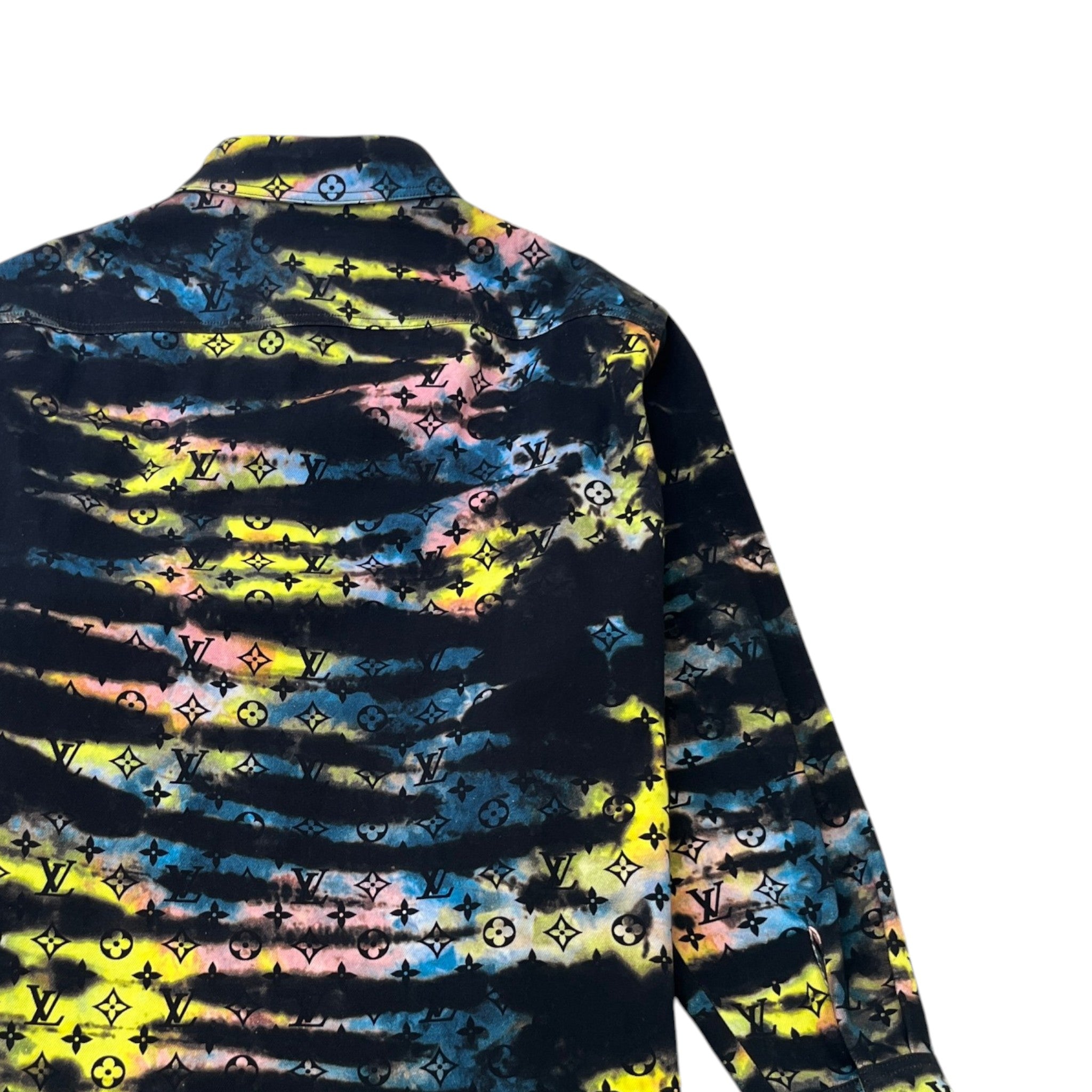 Men's Monogram Tie-Dye OverShirt Multi-Coloured Size L